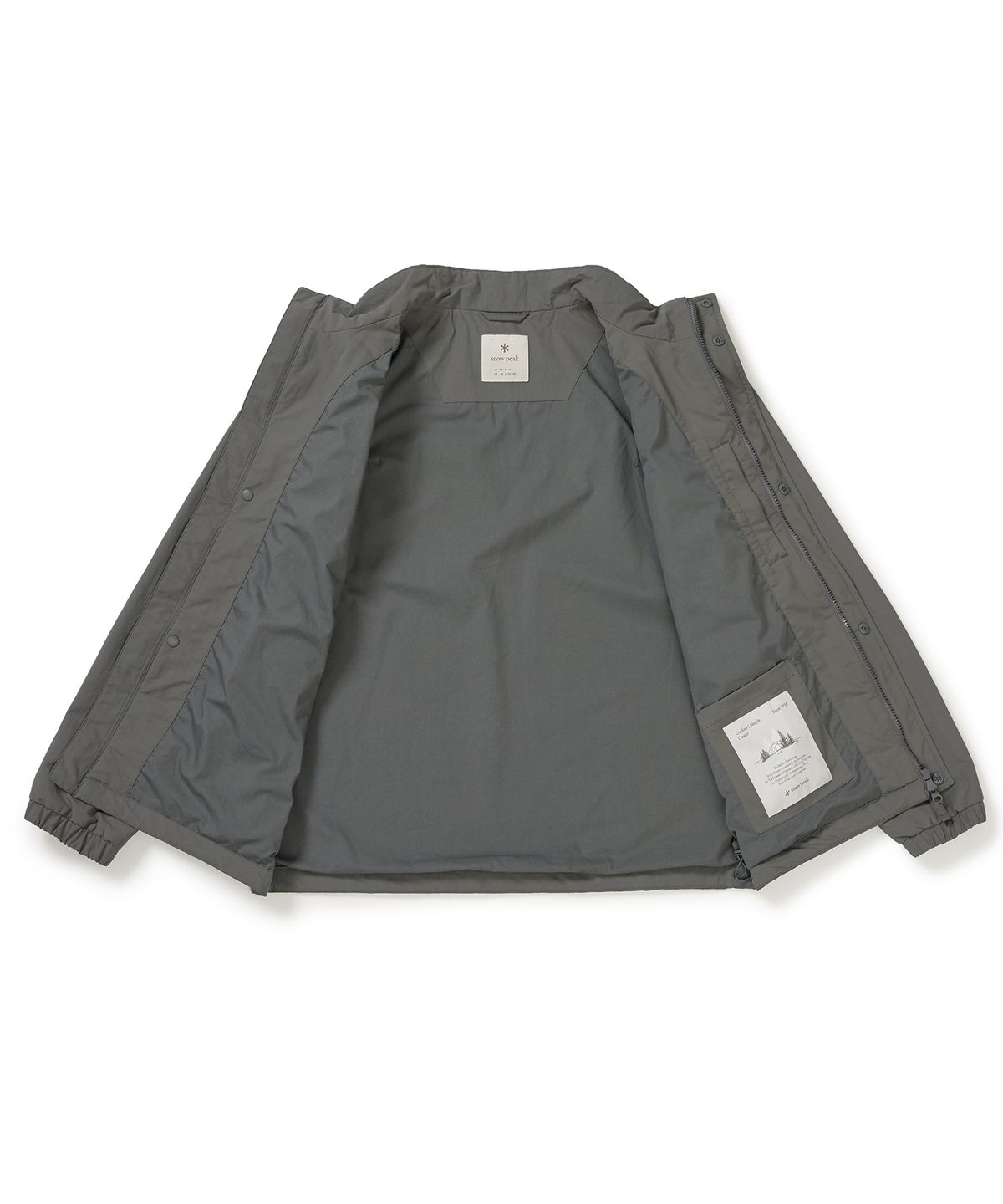 스노우피크 어패럴(SNOWPEAK APPAREL) 캠플 스탠드넥 바람막이 (S25SMCWB12) Dark Gray