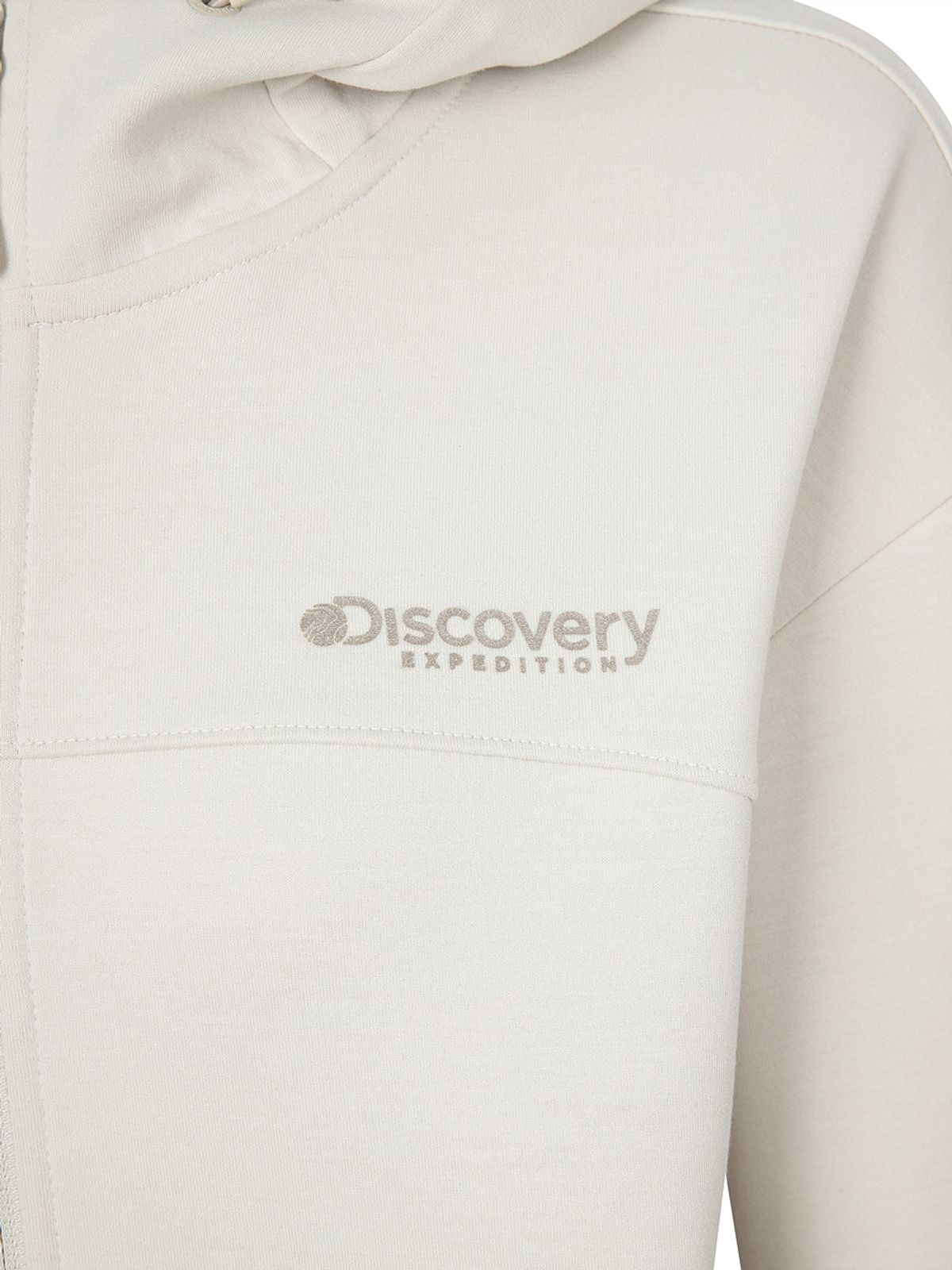 디스커버리 익스페디션(DISCOVERY EXPEDITION) 니트 에센셜 여성 트레이닝 크롭 자켓 (D/IVORY)