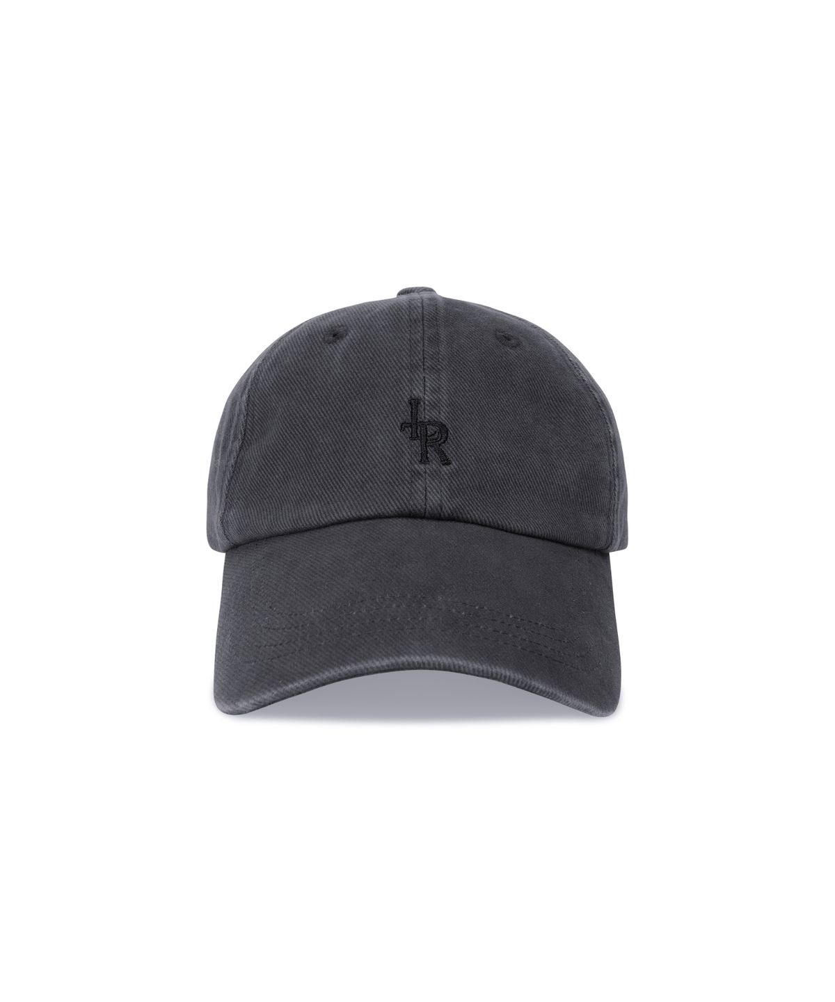 레더리(LEATHERY) 스몰 로고 워시드 코튼 볼캡 [CHARCOAL]