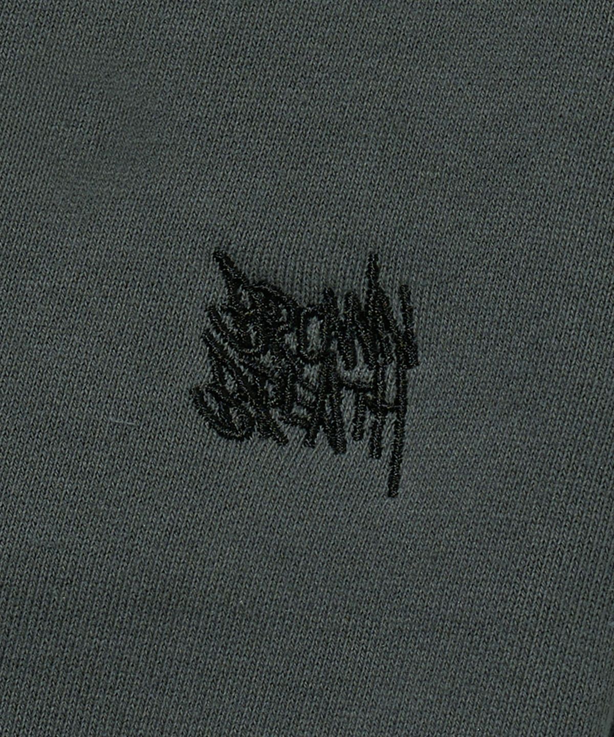브라운브레스(BROWNBREATH) BB TAG WIDE FIT SWEAT PANTS - DARK GREEN