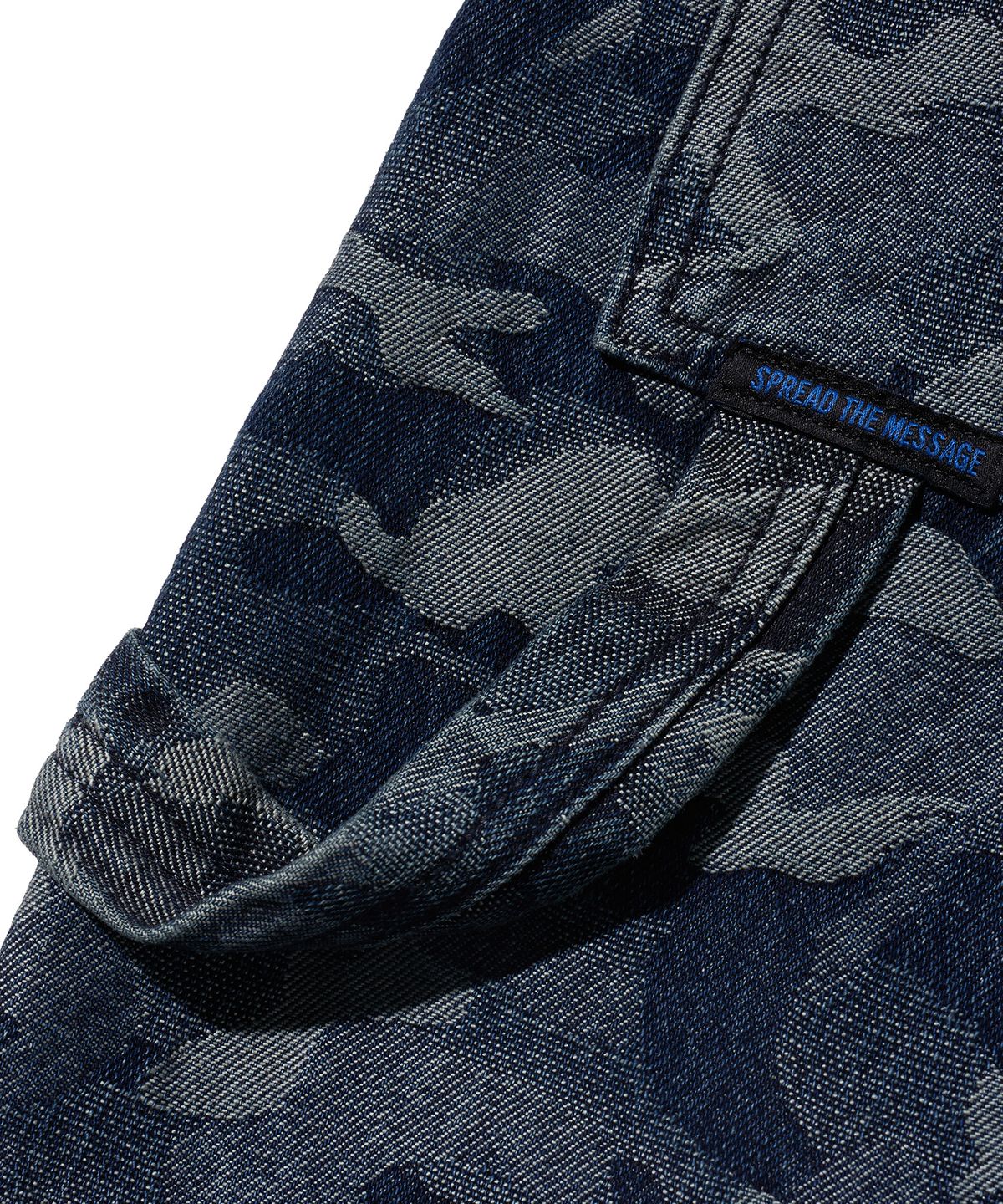 브라운브레스(BROWNBREATH) CAMO BIG POCKET DENIM PANTS - INDIGO