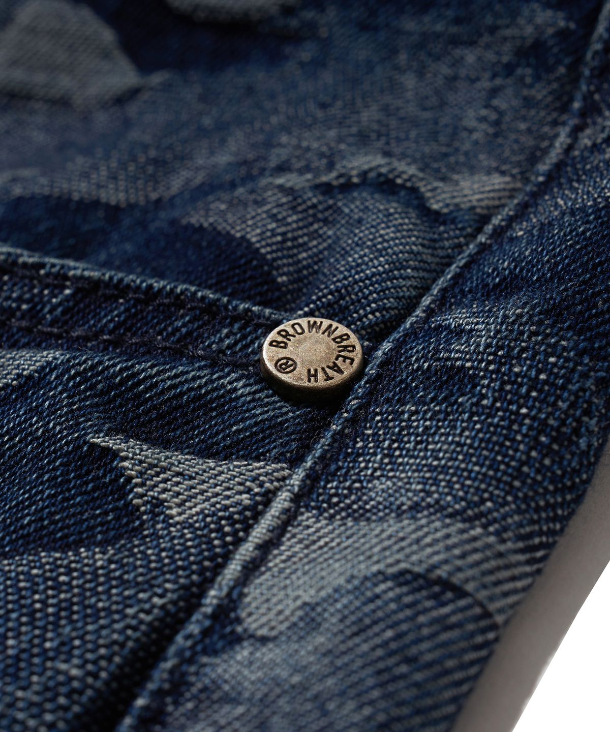 브라운브레스(BROWNBREATH) CAMO BIG POCKET DENIM PANTS - INDIGO
