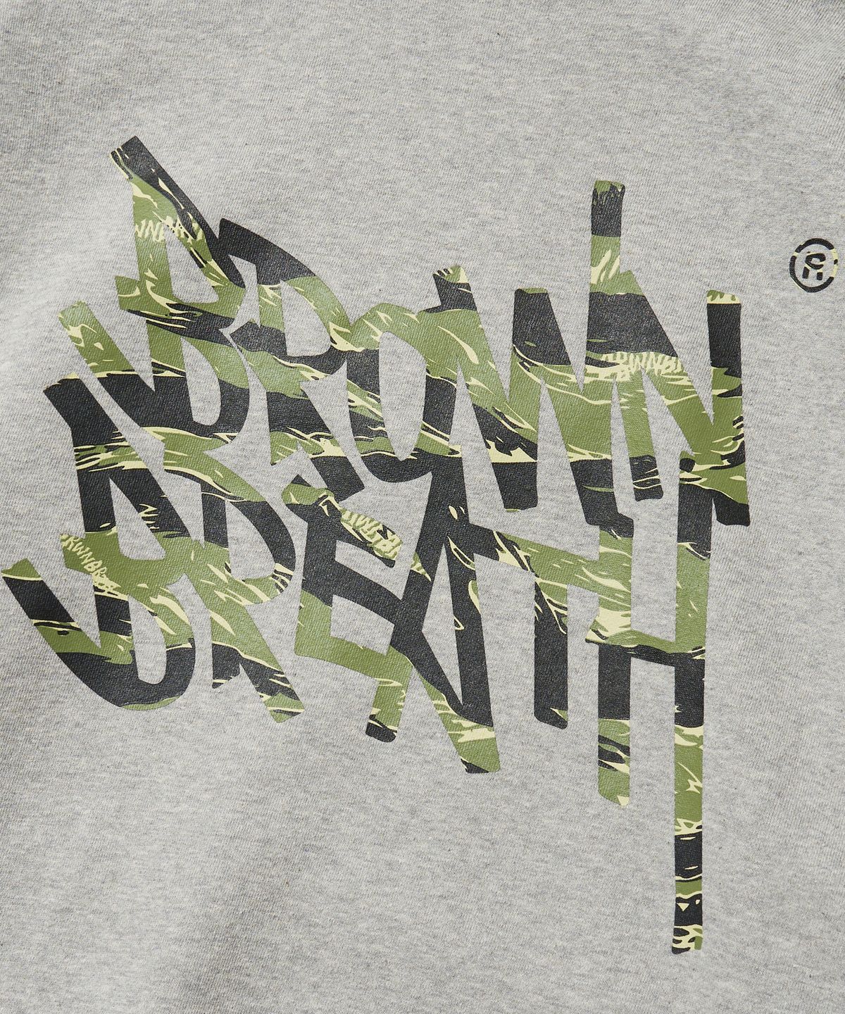브라운브레스(BROWNBREATH) TIGER CAMO TAG HOODIE - MELANGE GREY