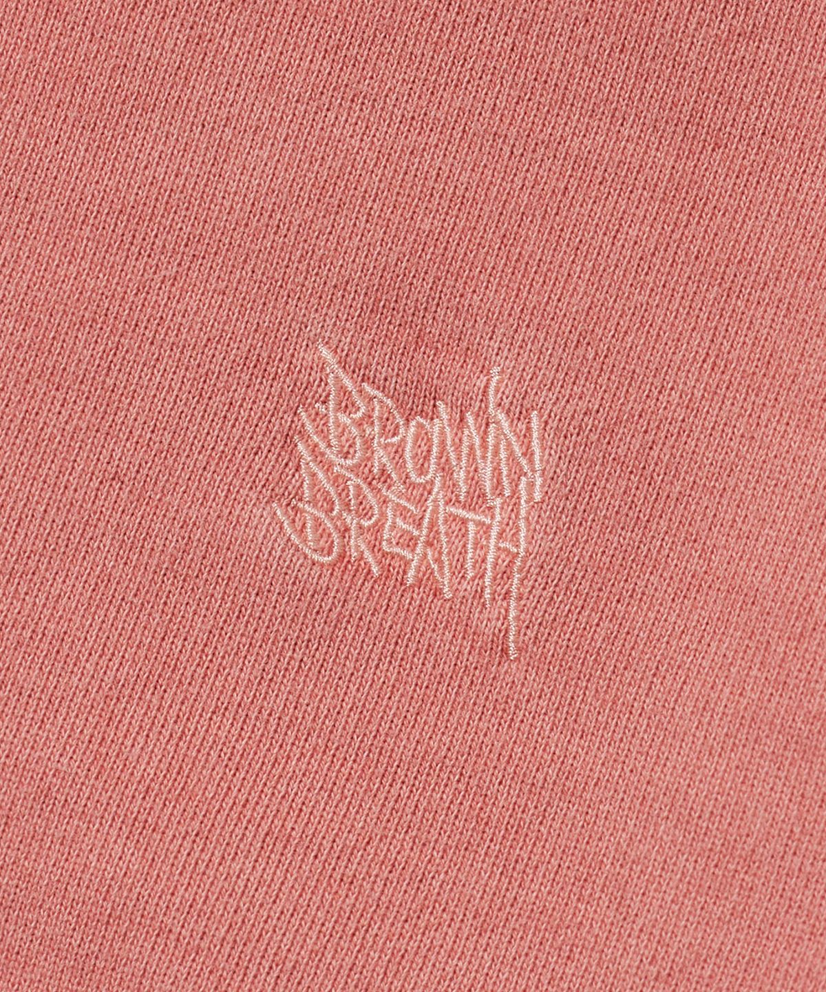 브라운브레스(BROWNBREATH) PIGMENT TAG HOODIE - INDY PINK