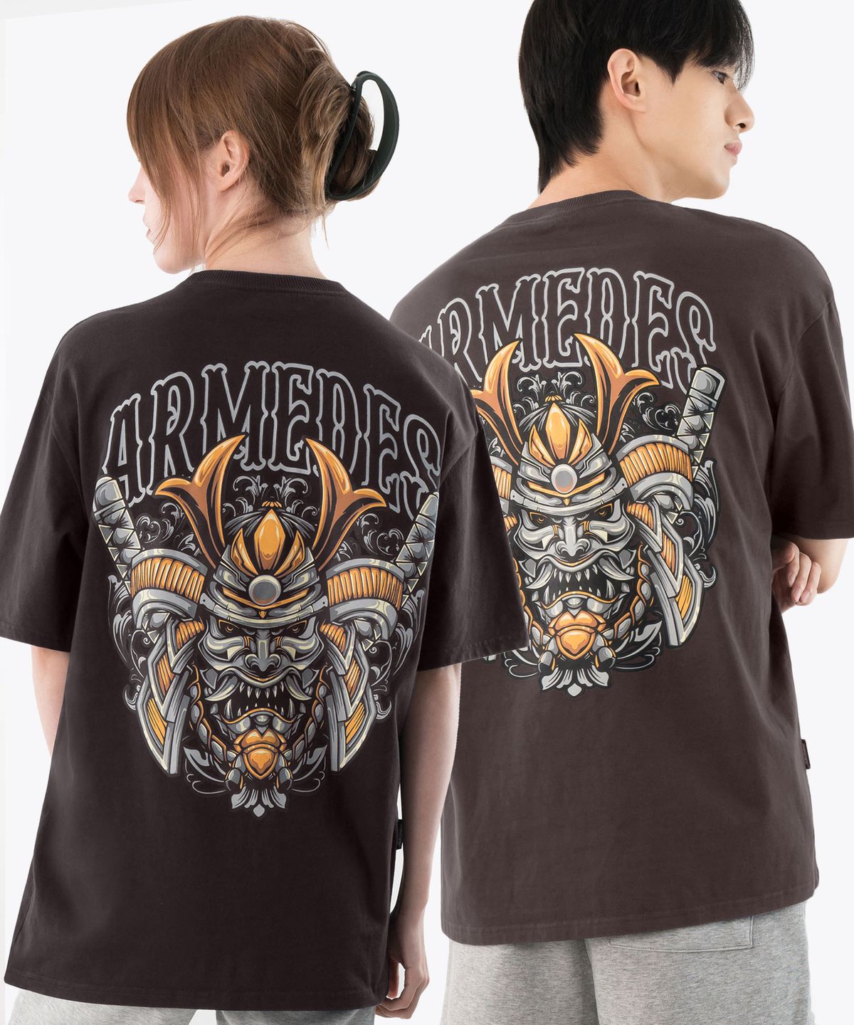 아르메데스(ARMEDES) [2PACK] 면 16수 오버핏 아트그래픽 반팔티셔츠 (1023)