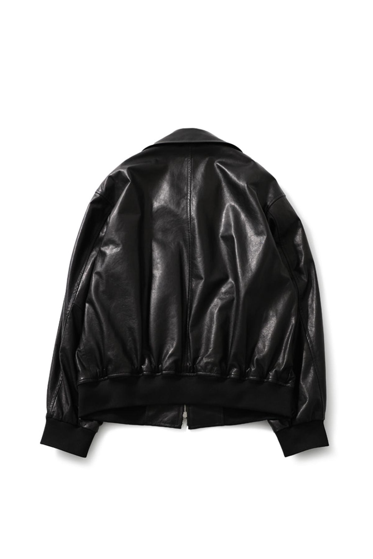 홀리선(HORLISUN) Capital Leather Zip up Jacket Black