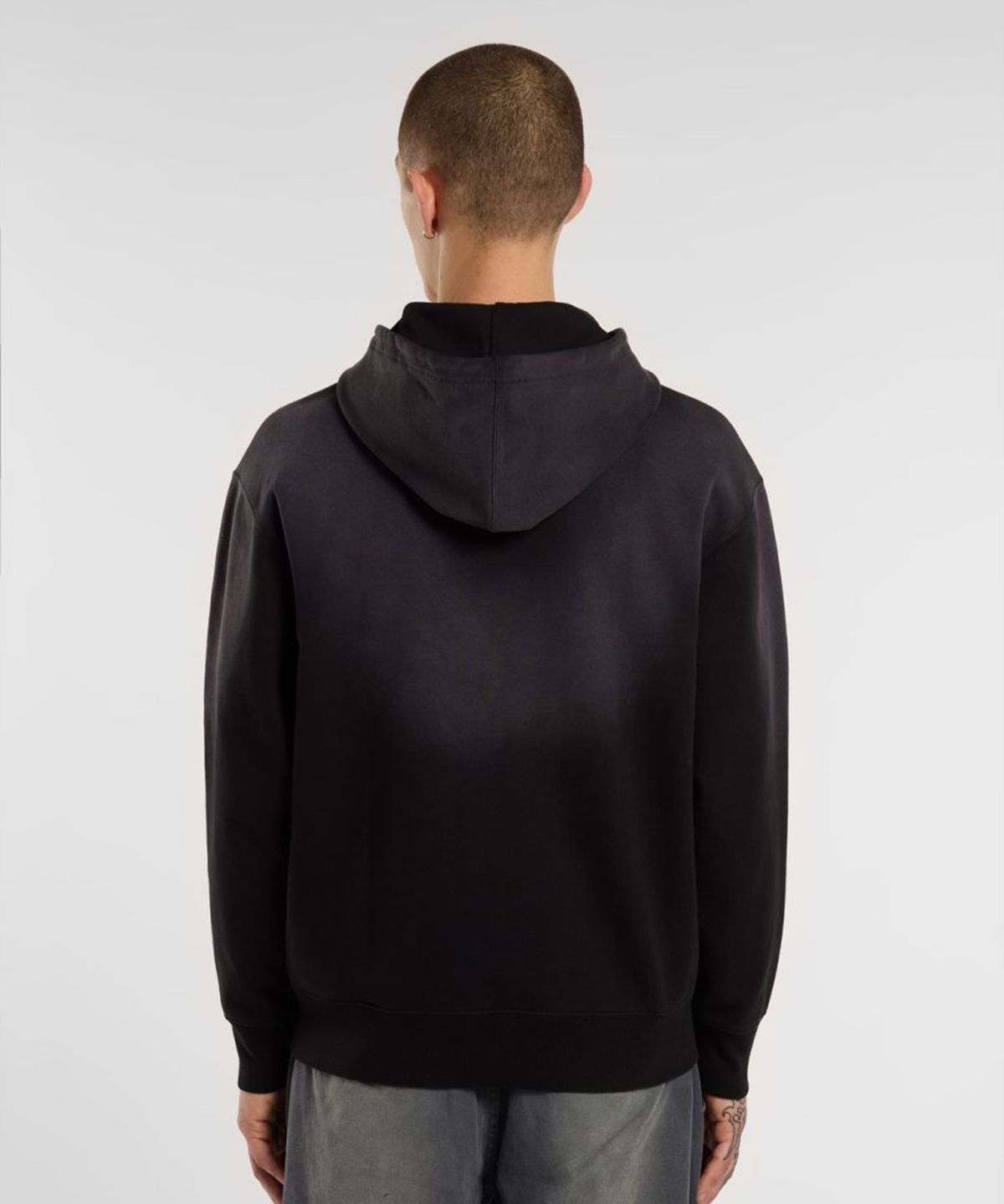 디키즈(DICKIES) 워시드 스네이크 후드 집업 Black