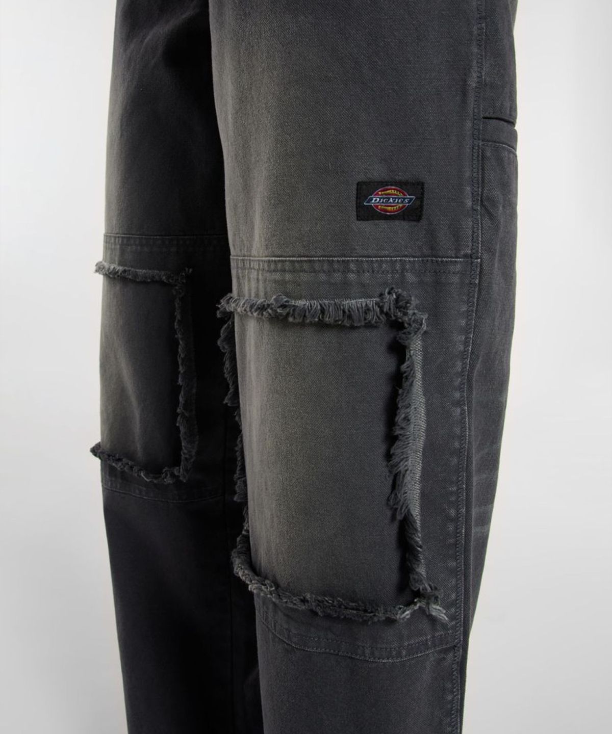 디키즈(DICKIES) 워시드 스네이크 더블니 팬츠 Black