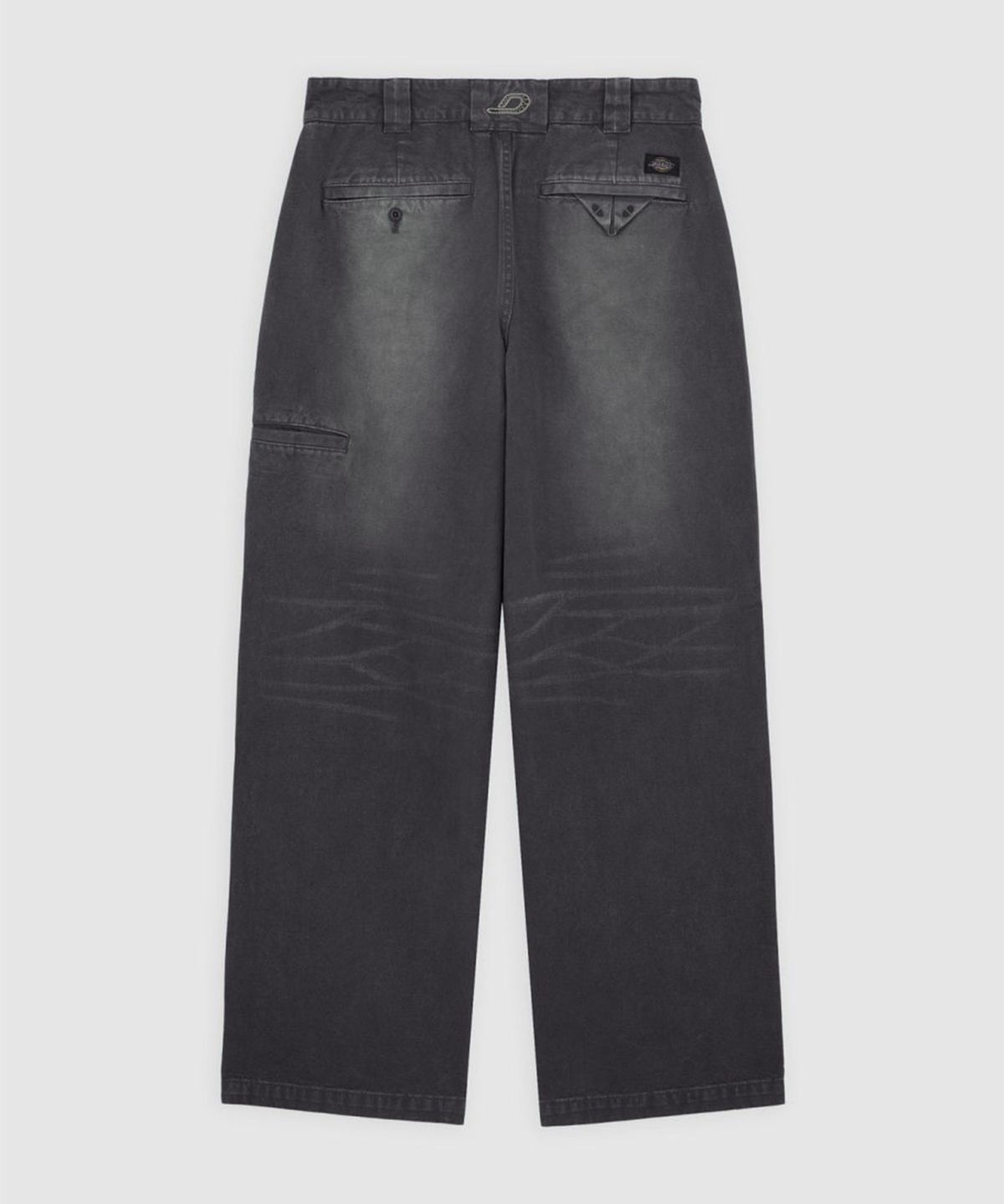 디키즈(DICKIES) 워시드 스네이크 더블니 팬츠 Black