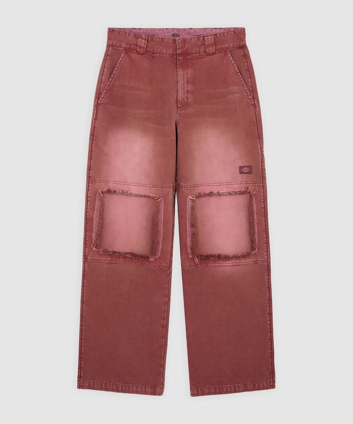 디키즈(DICKIES) 워시드 스네이크 더블니 팬츠 Mahogany