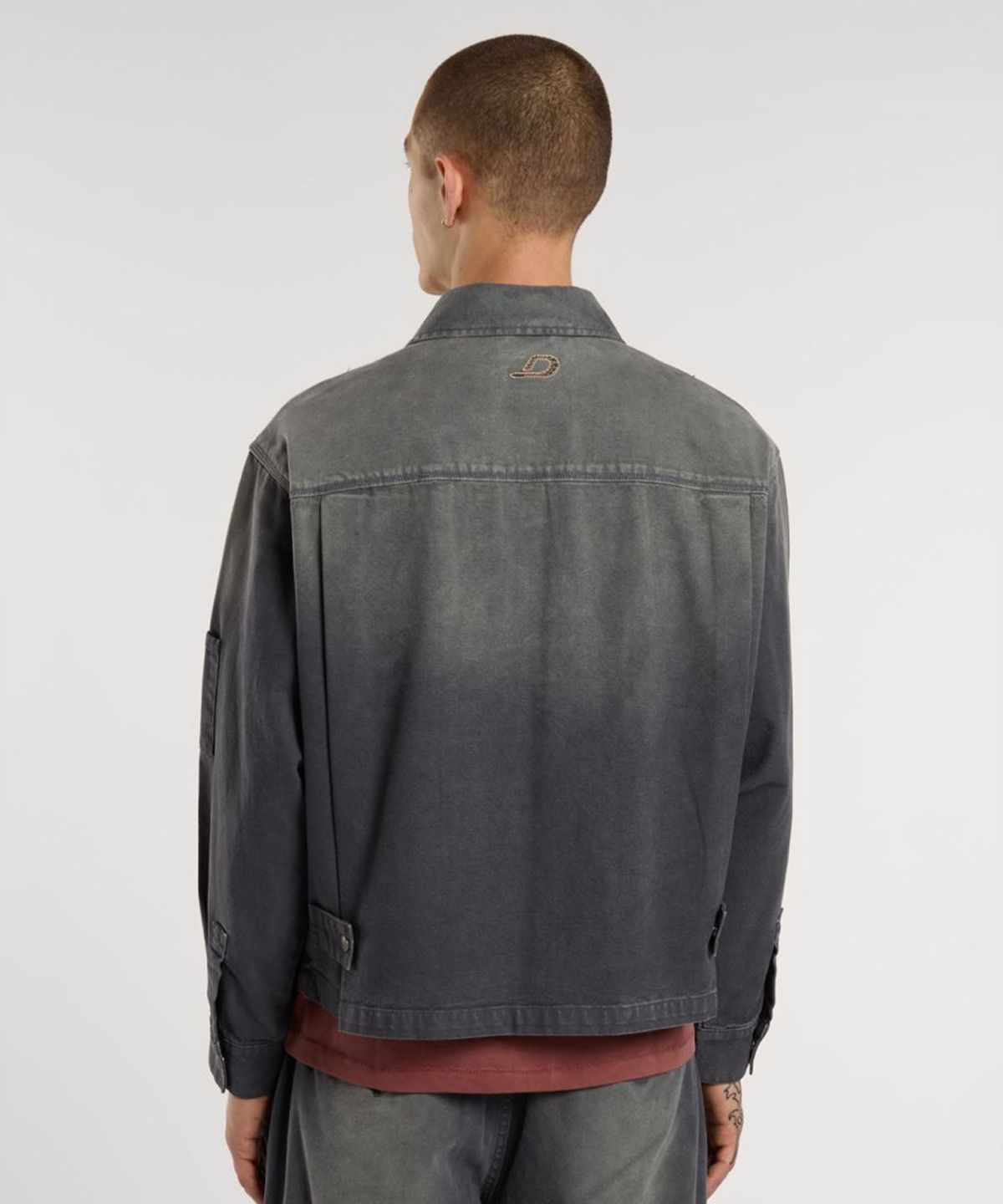 디키즈(DICKIES) 워시드 스네이크 아이젠하워 재킷 Black