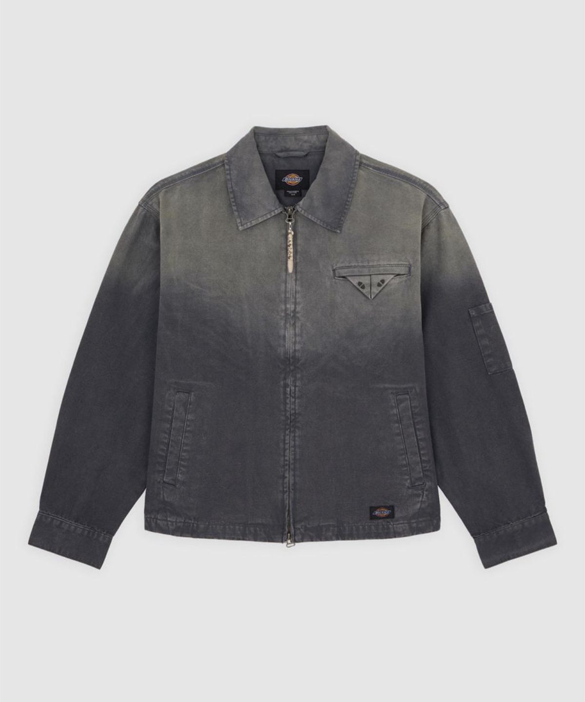 디키즈(DICKIES) 워시드 스네이크 아이젠하워 재킷 Black
