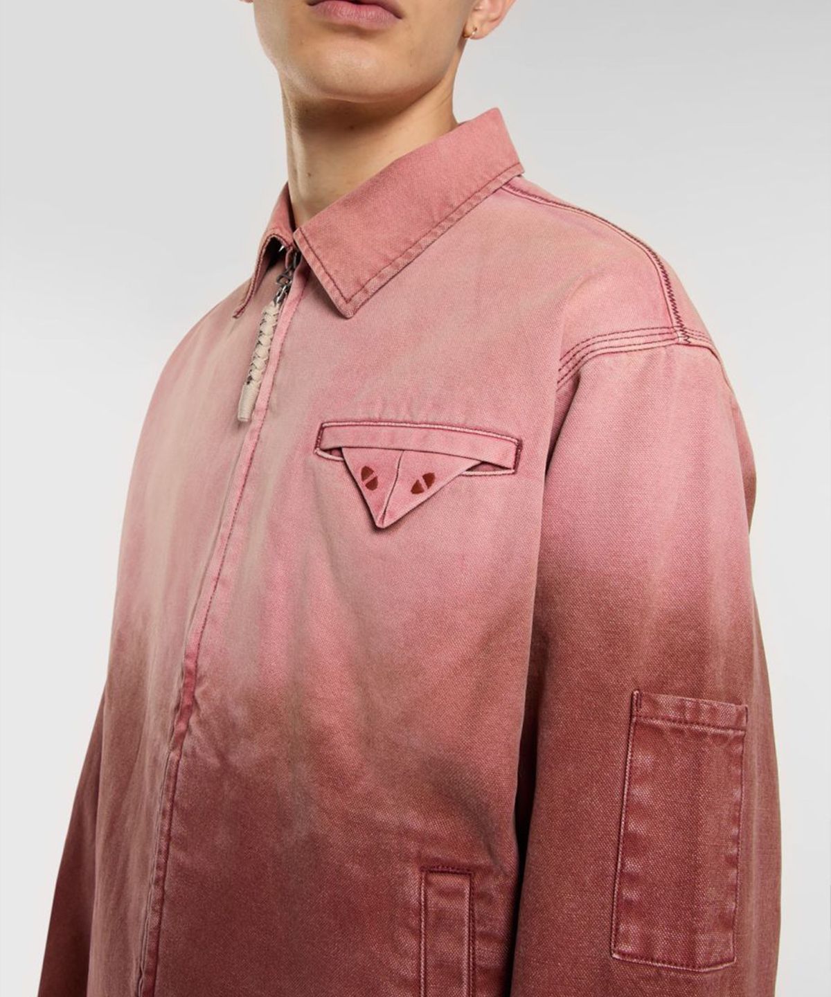 디키즈(DICKIES) 워시드 스네이크 아이젠하워 재킷 Mahogany
