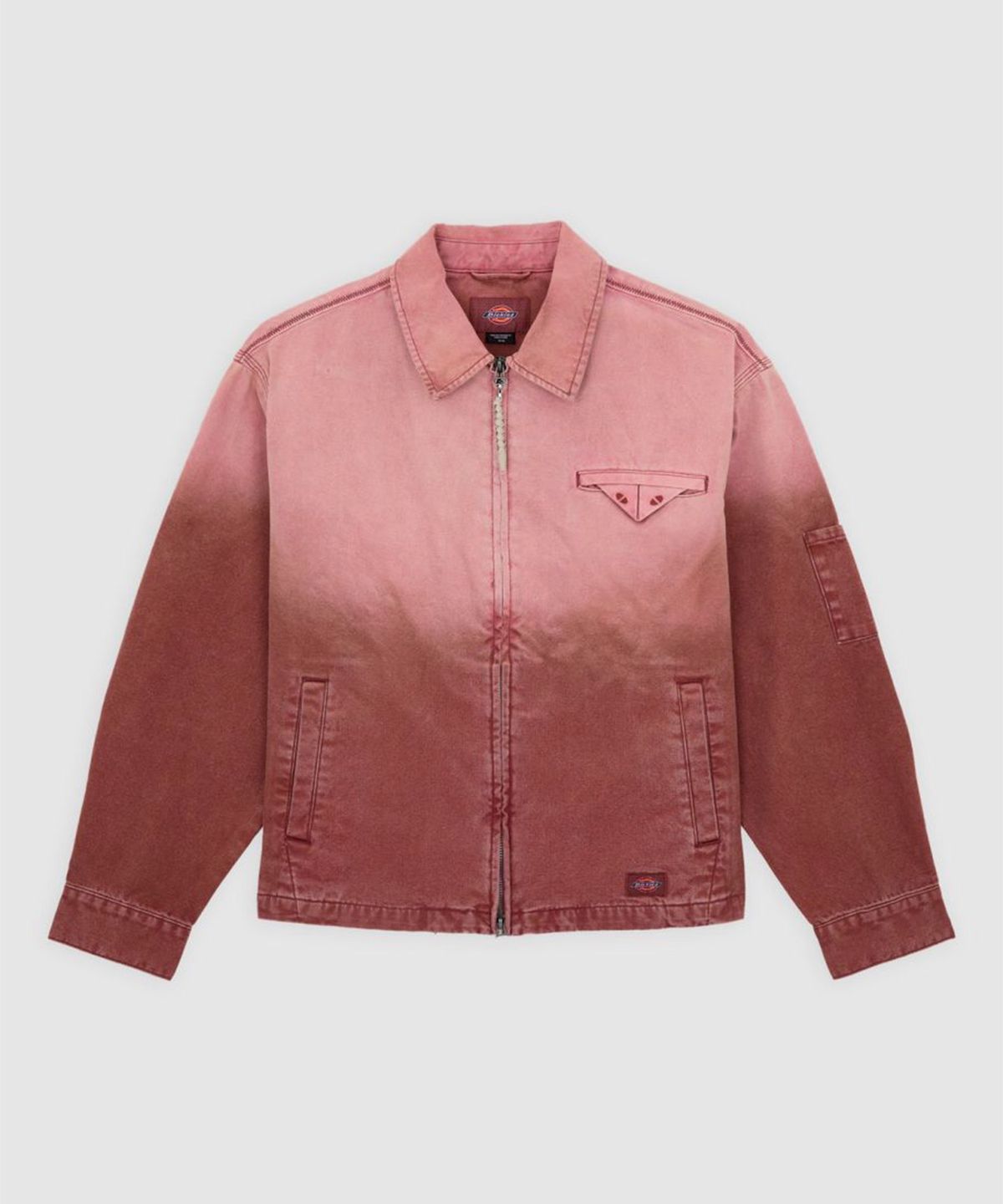 디키즈(DICKIES) 워시드 스네이크 아이젠하워 재킷 Mahogany