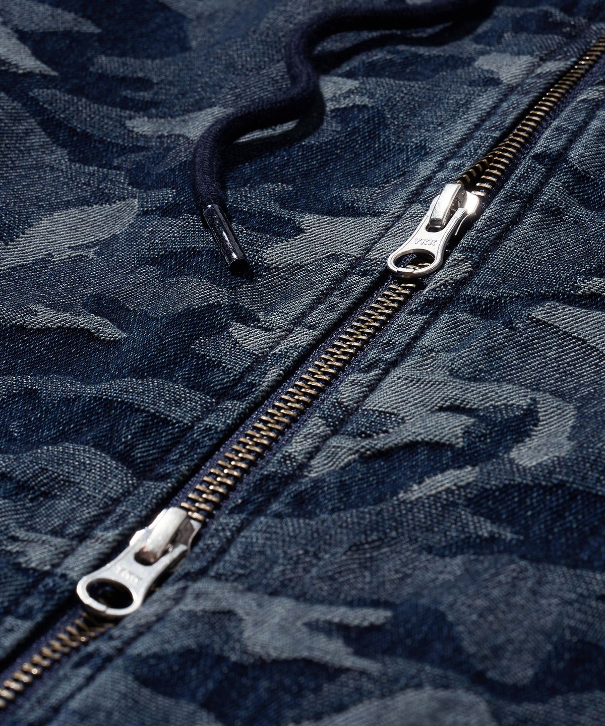 브라운브레스(BROWNBREATH) JACQUARD DENIM JACKET - INDIGO