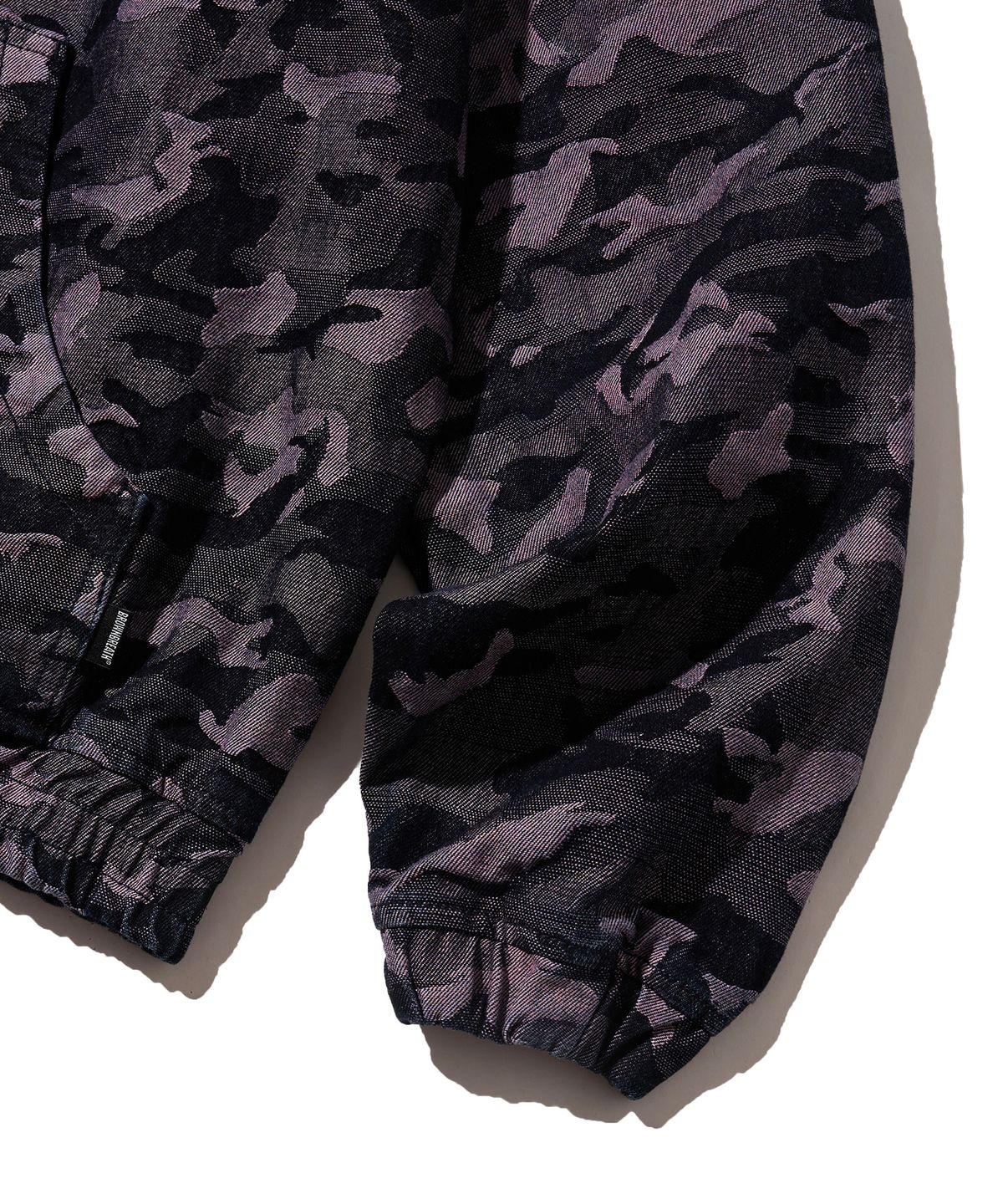 브라운브레스(BROWNBREATH) JACQUARD DENIM JACKET - BURGUNDY