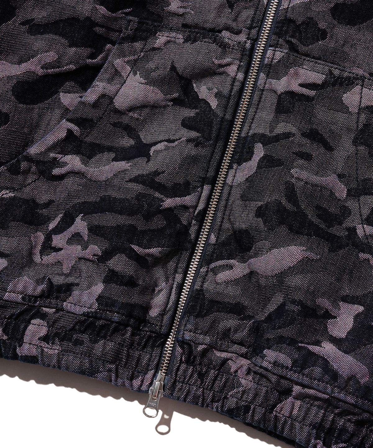 브라운브레스(BROWNBREATH) JACQUARD DENIM JACKET - BURGUNDY