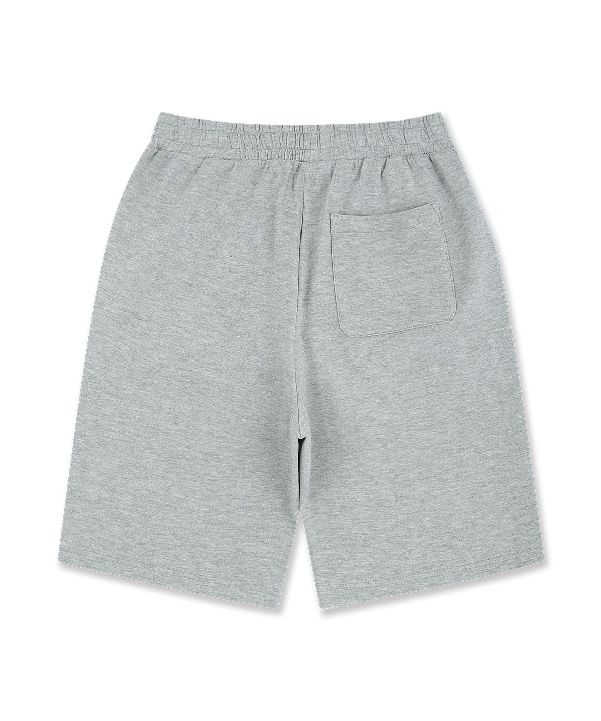돌핀웨이브어패럴(DOLPHIN WAVE APPAREL) 돌핀 아치로고 실리콘프린트 원턱 스웨트 쇼츠 멜란지그레이
