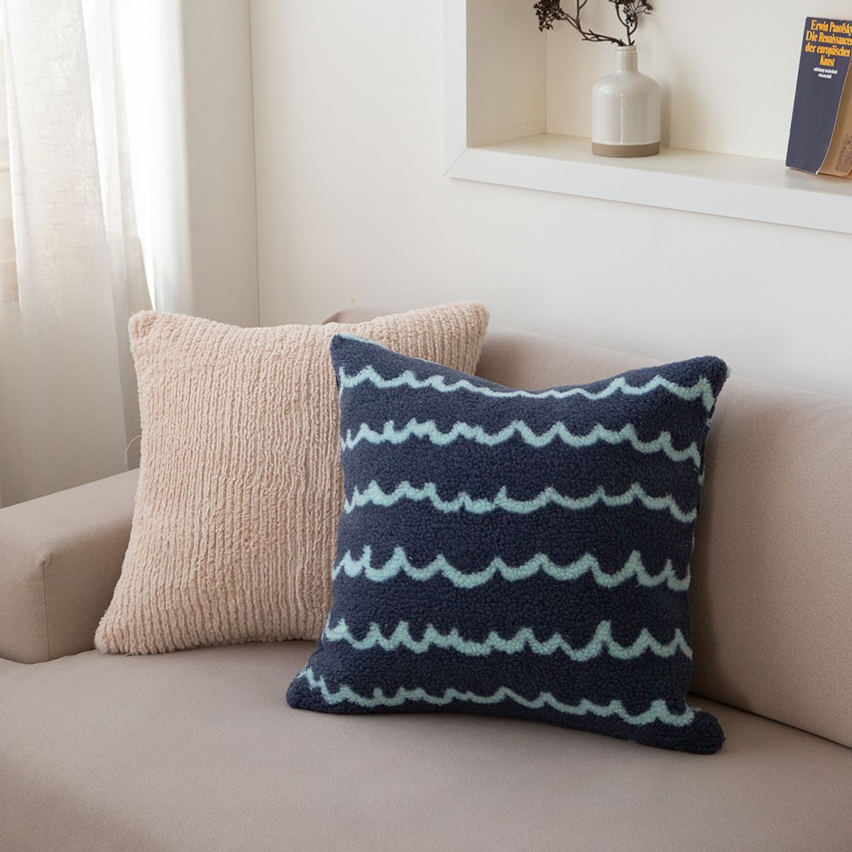 쿠션이야기(CUSHIONSTORY) 허니롤 양털 뽀글이 쿠션 커버 B타입