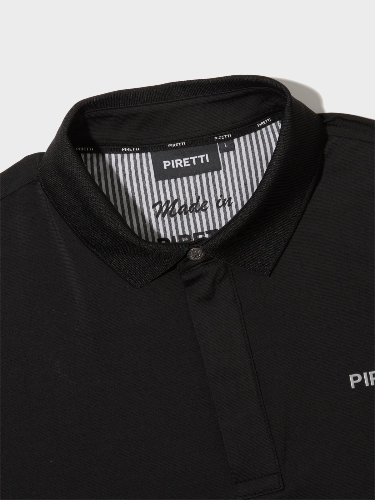 피레티(PIRETTI) 사보나 테크울 폴로 티셔츠 M_Black