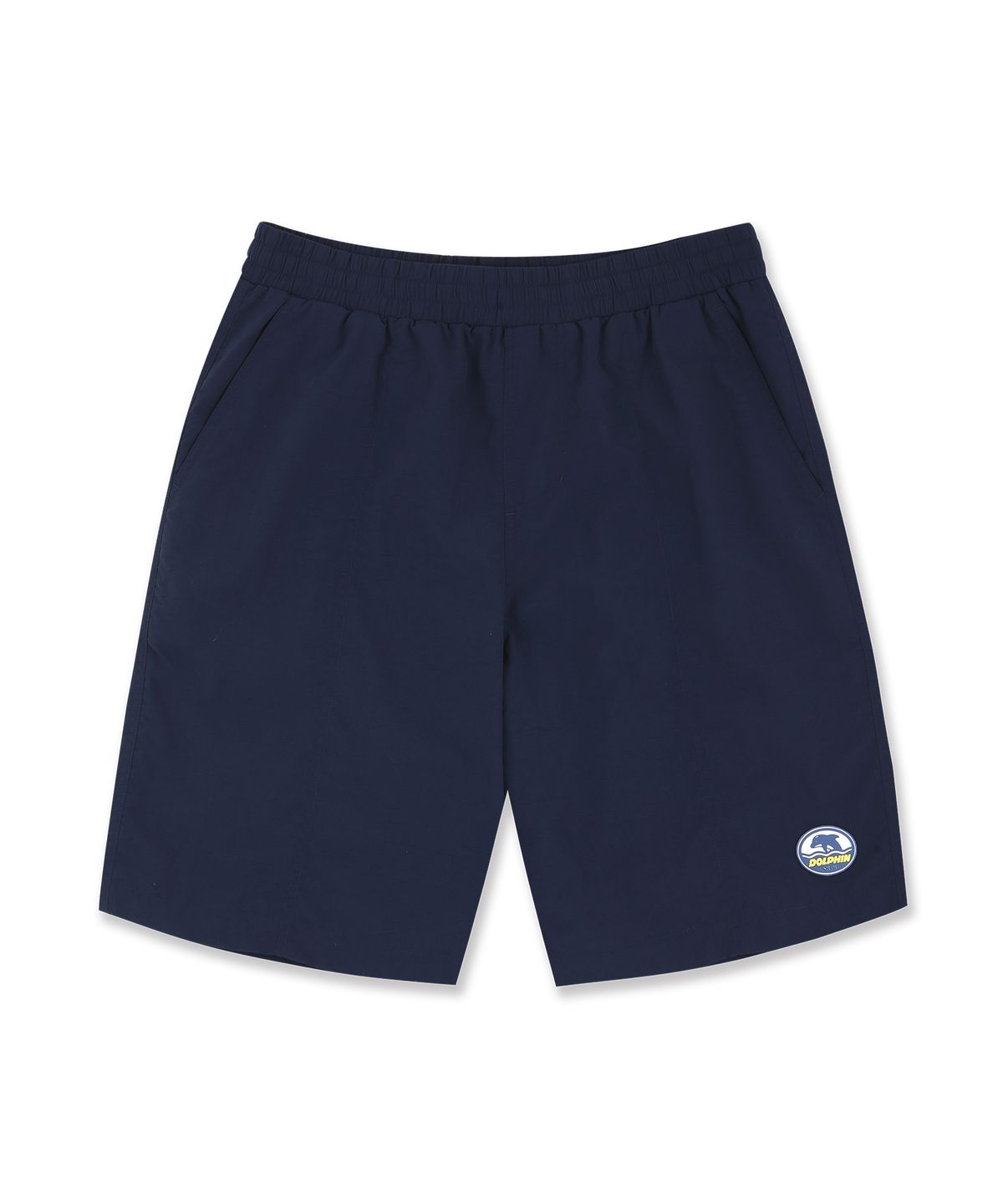 돌핀웨이브어패럴(DOLPHIN WAVE APPAREL) 돌핀 실리콘와펜 루즈핏 타슬란 반바지 네이비