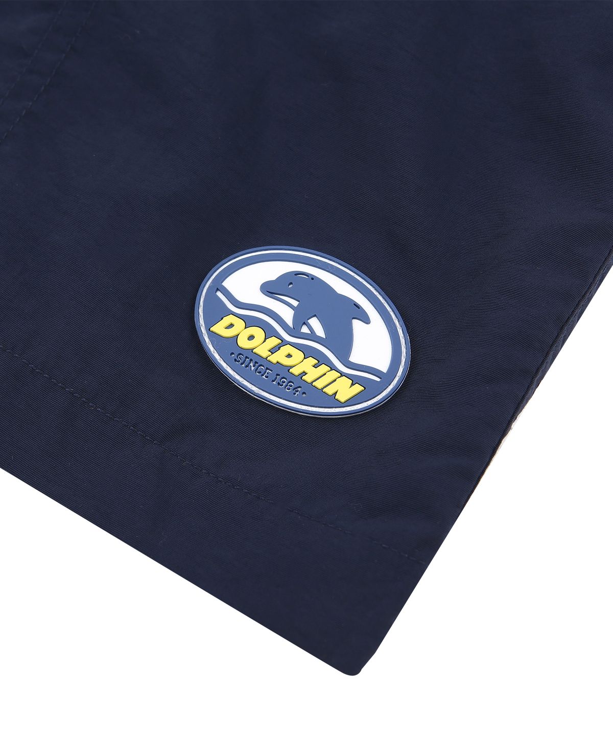 돌핀웨이브어패럴(DOLPHIN WAVE APPAREL) 돌핀 실리콘와펜 루즈핏 타슬란 반바지 네이비