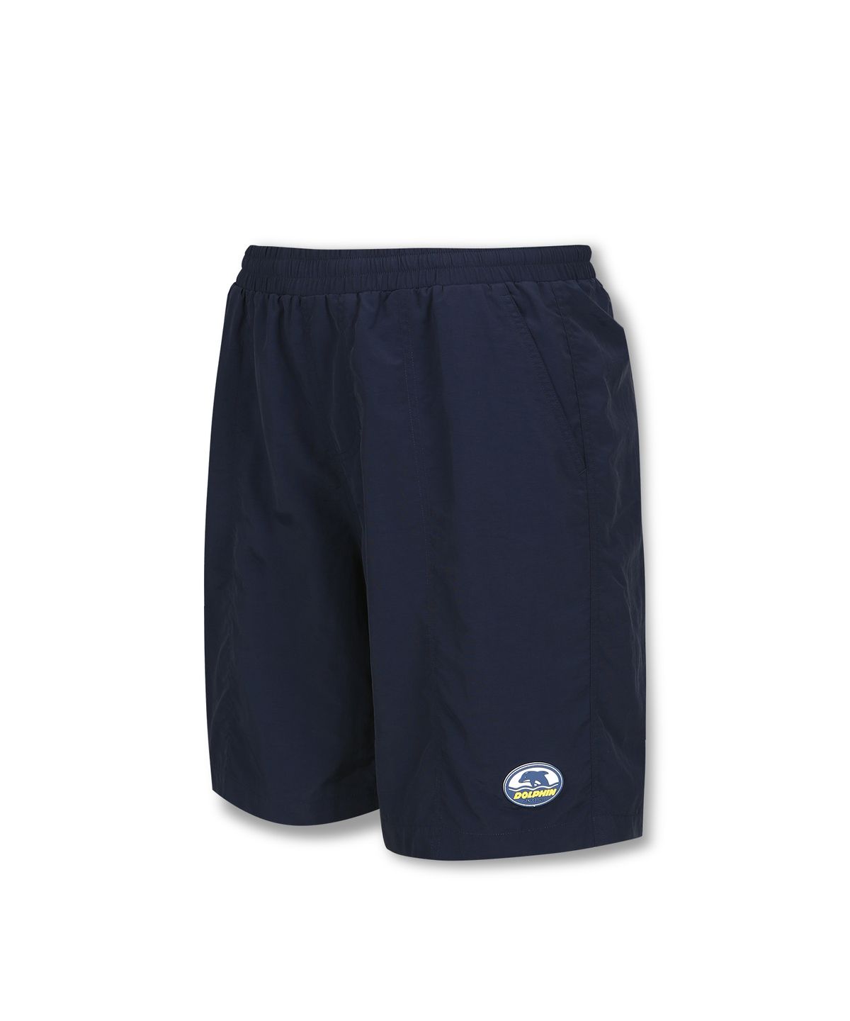 돌핀웨이브어패럴(DOLPHIN WAVE APPAREL) 돌핀 실리콘와펜 루즈핏 타슬란 반바지 네이비