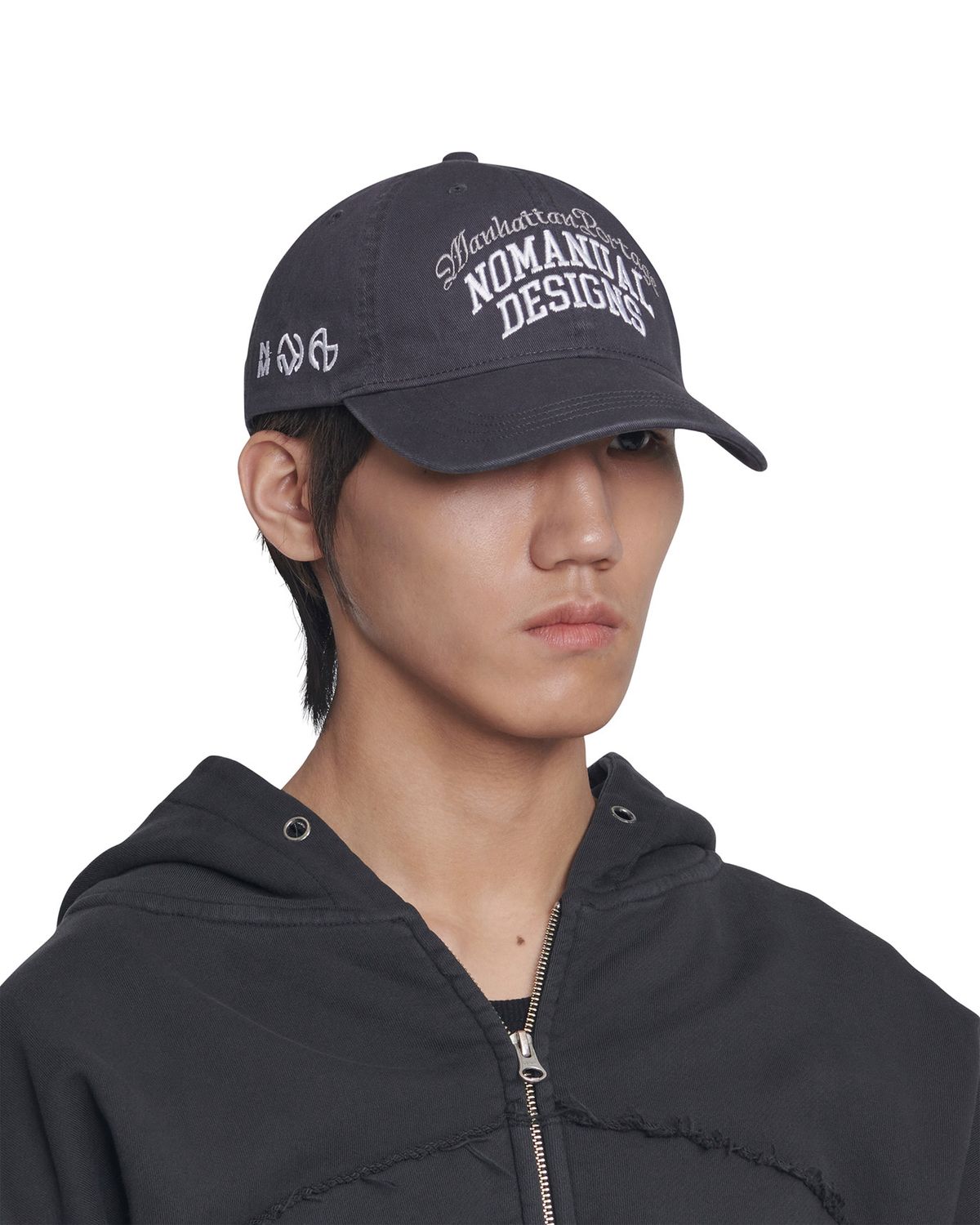 노매뉴얼(NOMANUAL) NM X MP BALL CAP - WASHED CHARCOAL