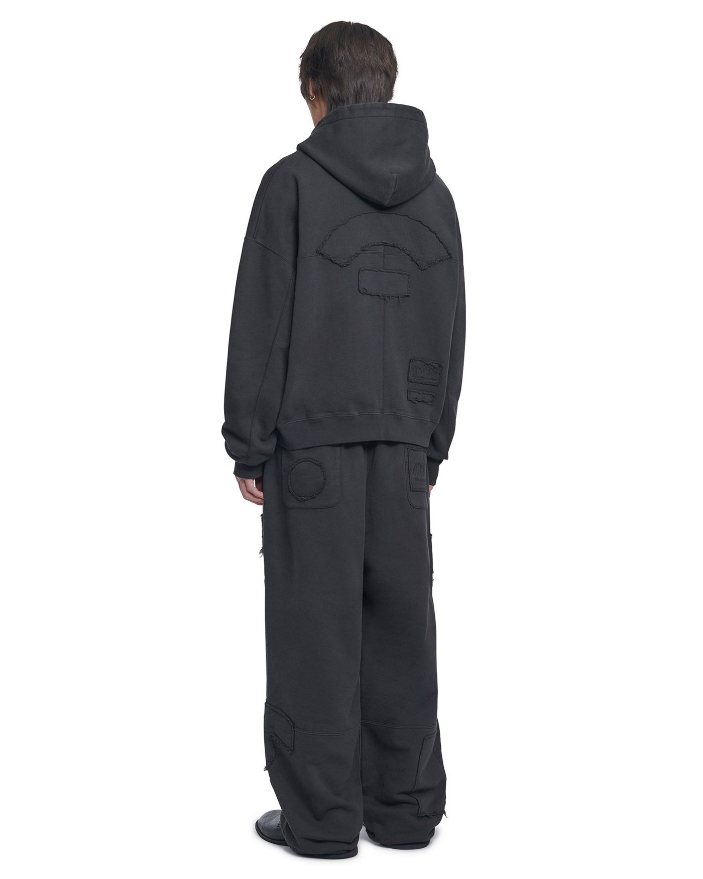 MUSINSA | NOMANUAL NM x MP HOODED ZIP-UP - WASHED BLACK
