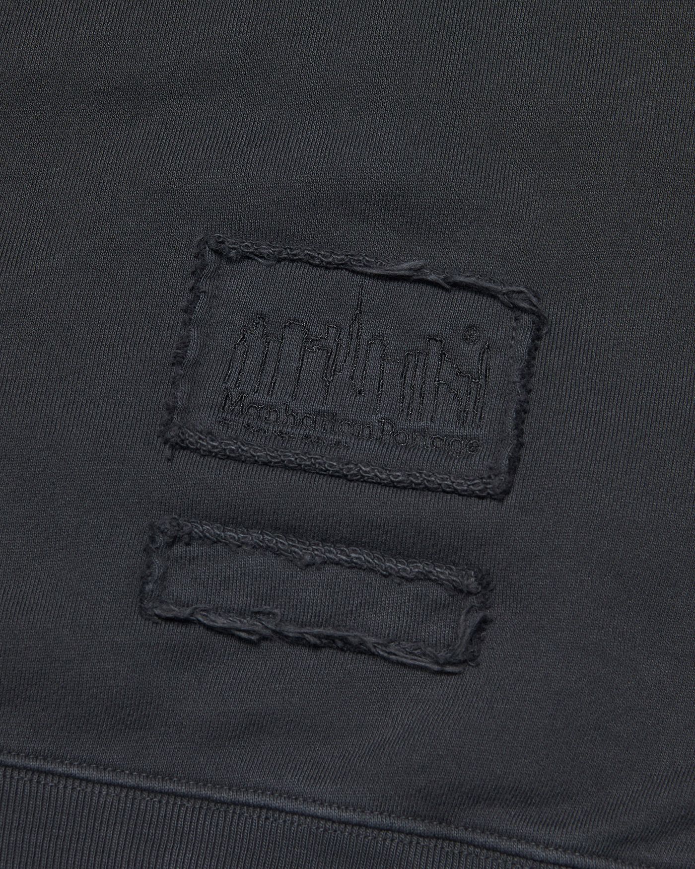 MUSINSA | NOMANUAL NM x MP HOODED ZIP-UP - WASHED BLACK