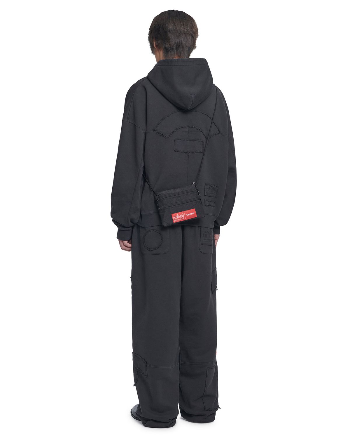 노매뉴얼(NOMANUAL) NM X MP TRIPPLE ZIPPER SACOCHE BAG - WASHED BLACK