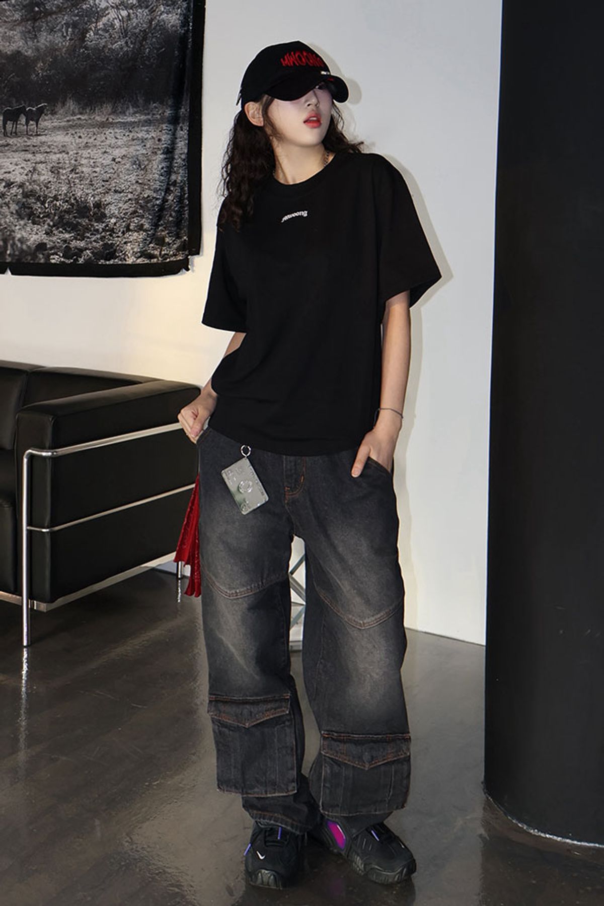 뭉(MWOONG) Familia Overfit T-shirts(BLACK)