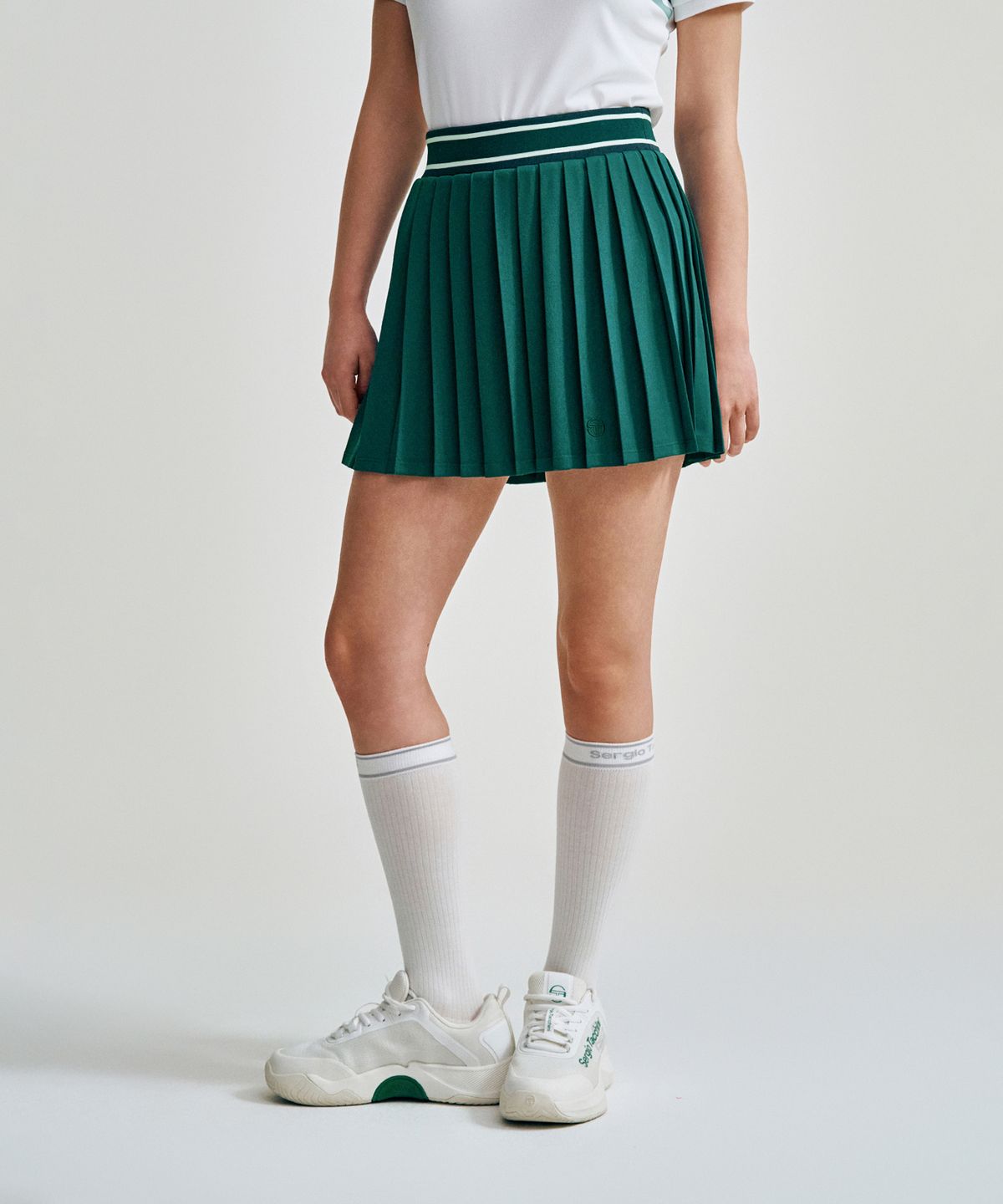 세르지오 타키니(SERGIO TACCHINI) W 타키니 플라잉 와이드밴드 스커트 (D.Green)