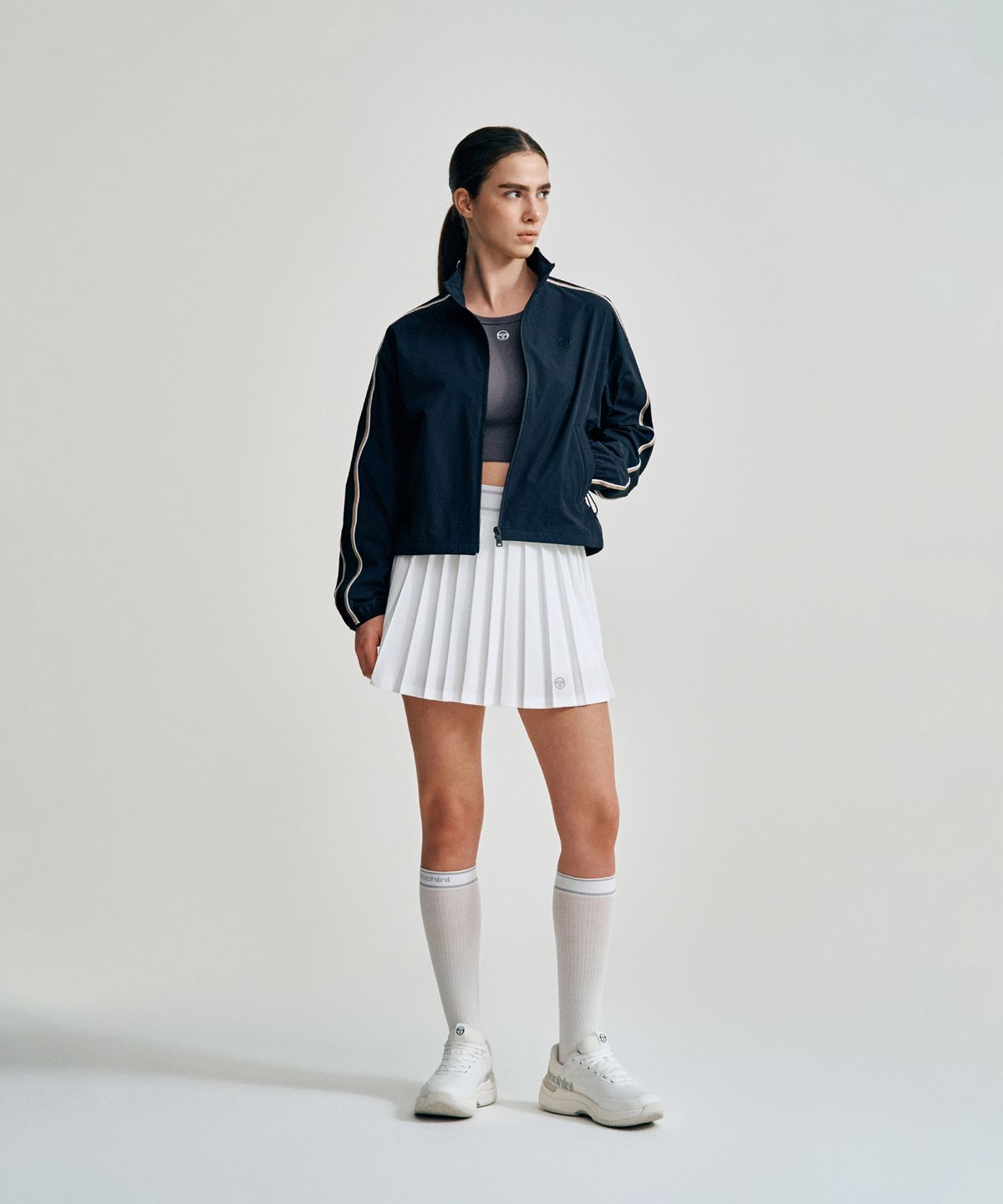 세르지오 타키니(SERGIO TACCHINI) W 타키니 플라잉 와이드밴드 스커트 (White)
