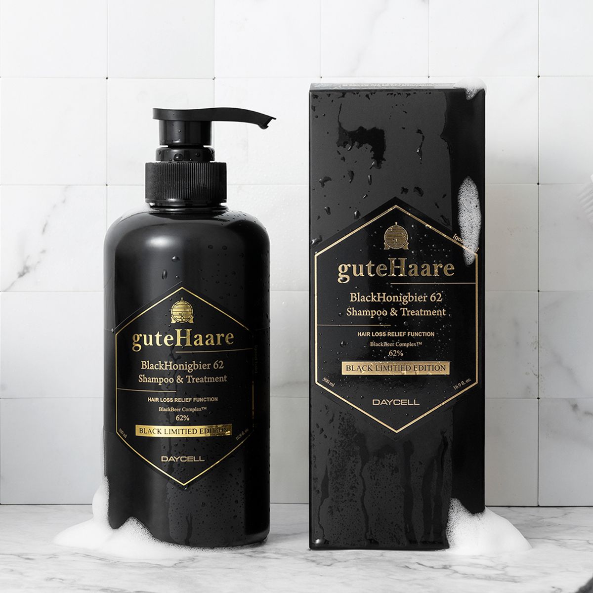 데이셀코스메틱(DAYCELLCOSMETICS) 블랙허니비어 62 샴푸 앤 트리트먼트 500ml