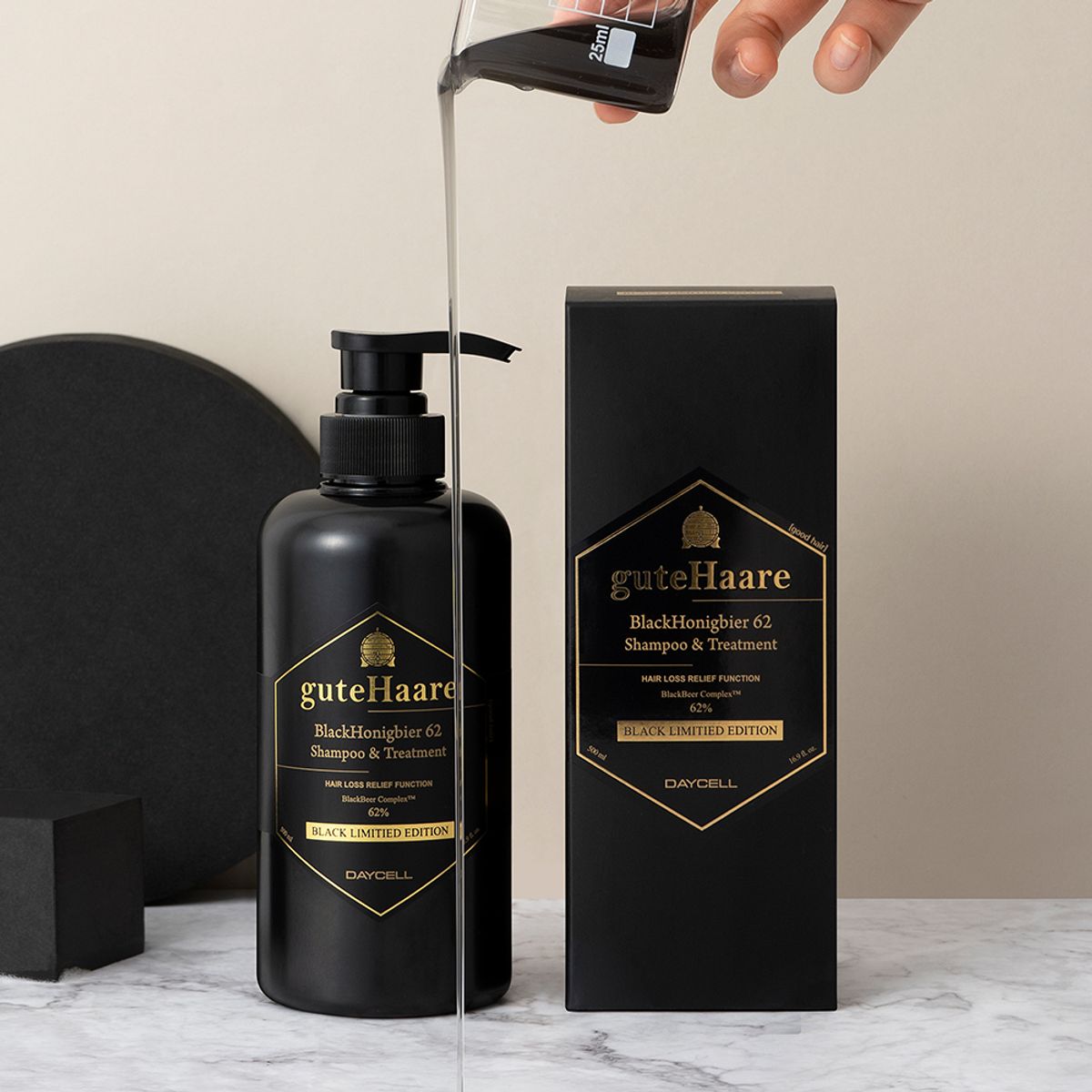 데이셀코스메틱(DAYCELLCOSMETICS) 블랙허니비어 62 샴푸 앤 트리트먼트 500ml
