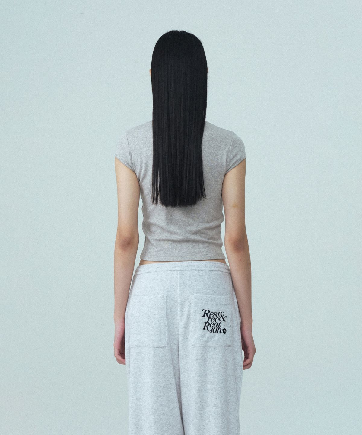 레스트앤레크레이션(REST&RECREATION) CAP SLEEVE T-SHIRT - GREY