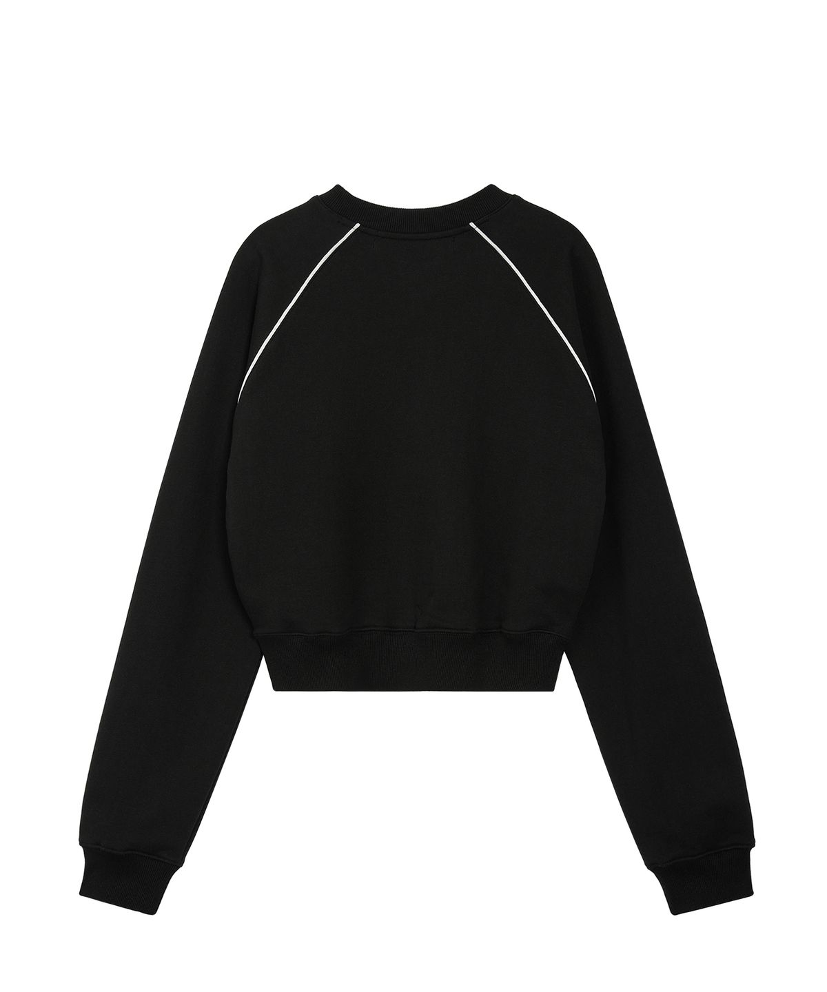 레스트앤레크레이션(REST&RECREATION) CROPPED RAGLAN SWEATSHIRT - BLACK