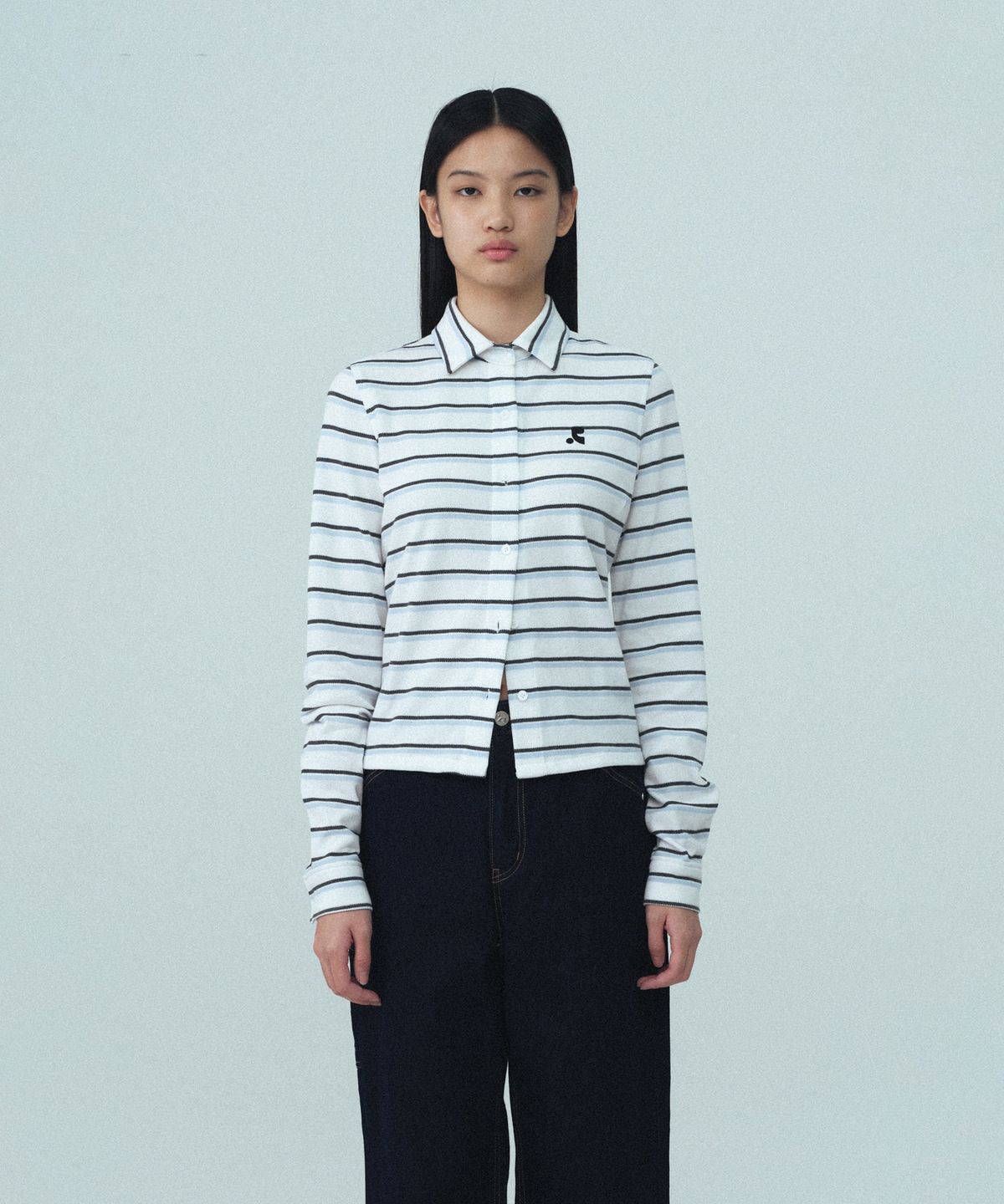 레스트앤레크레이션(REST&RECREATION) STRIPE JERSEY SHIRT - WHITE