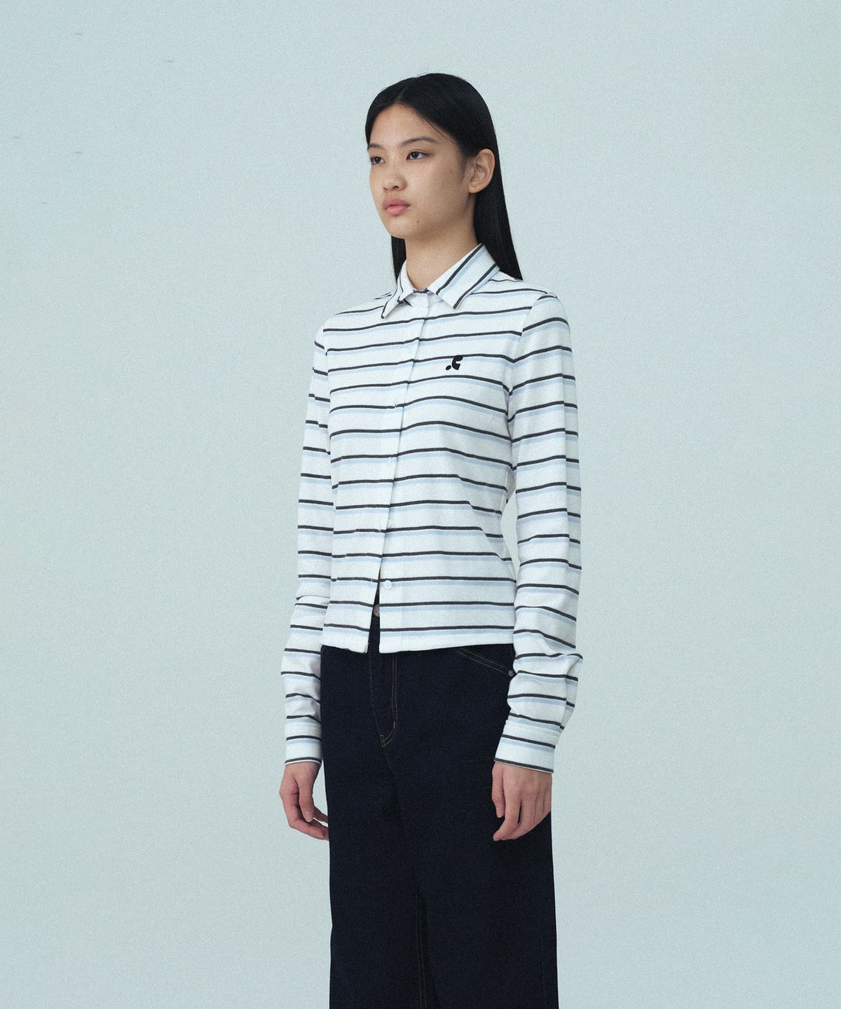 레스트앤레크레이션(REST&RECREATION) STRIPE JERSEY SHIRT - WHITE
