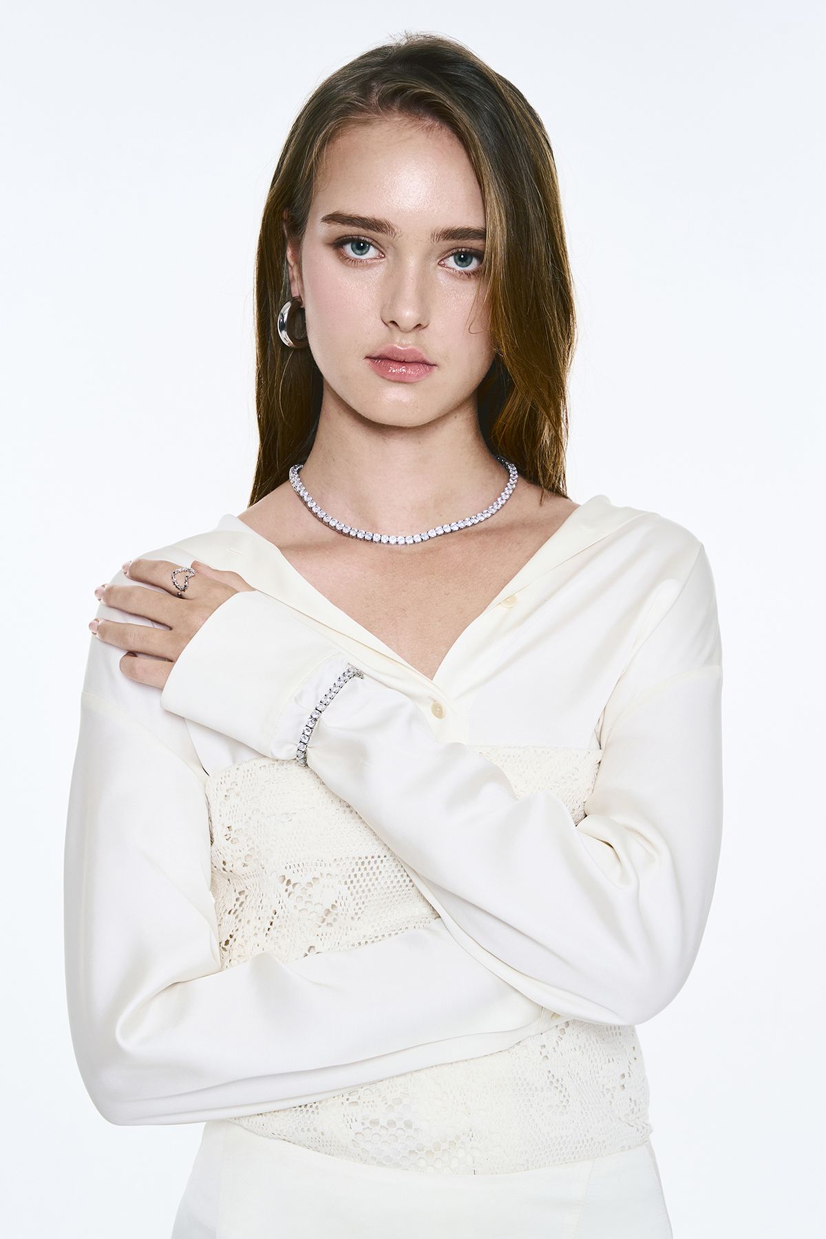 센티멍(SENTIMENTS) NO.555 [MEDIUM] TENNIS CUBIC NECKLACE