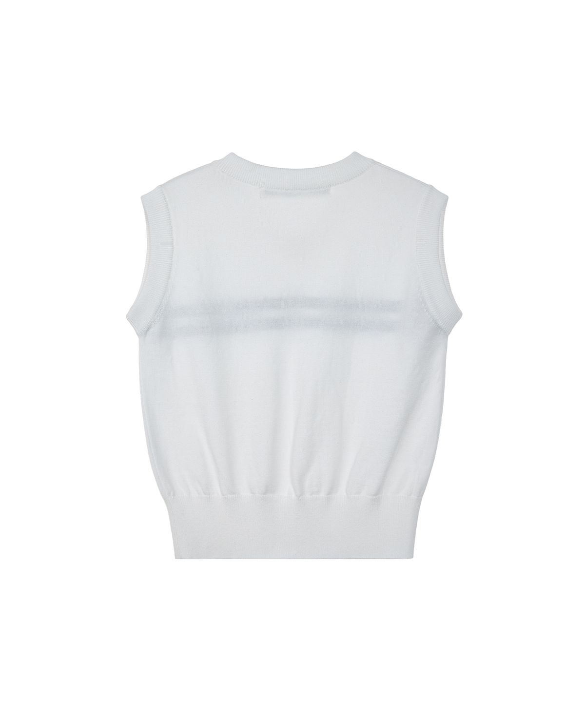 레스트앤레크레이션(REST&RECREATION) DOUBLE LINE KNIT VEST - IVORY