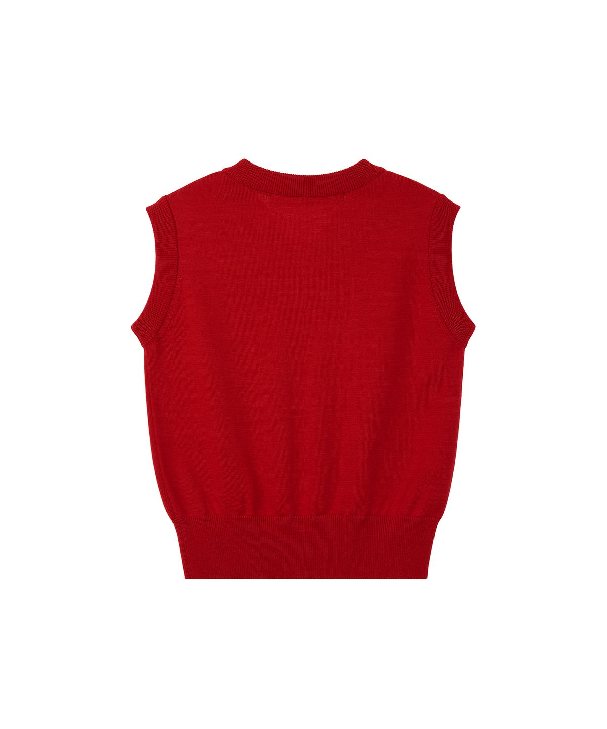 레스트앤레크레이션(REST&RECREATION) DOUBLE LINE KNIT VEST - RED