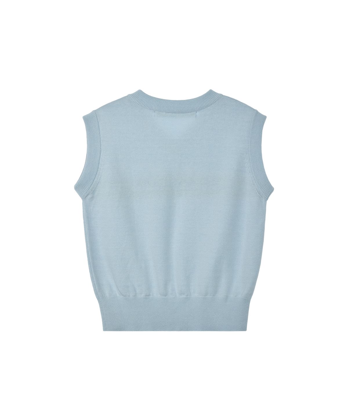 레스트앤레크레이션(REST&RECREATION) DOUBLE LINE KNIT VEST - SKY BLUE