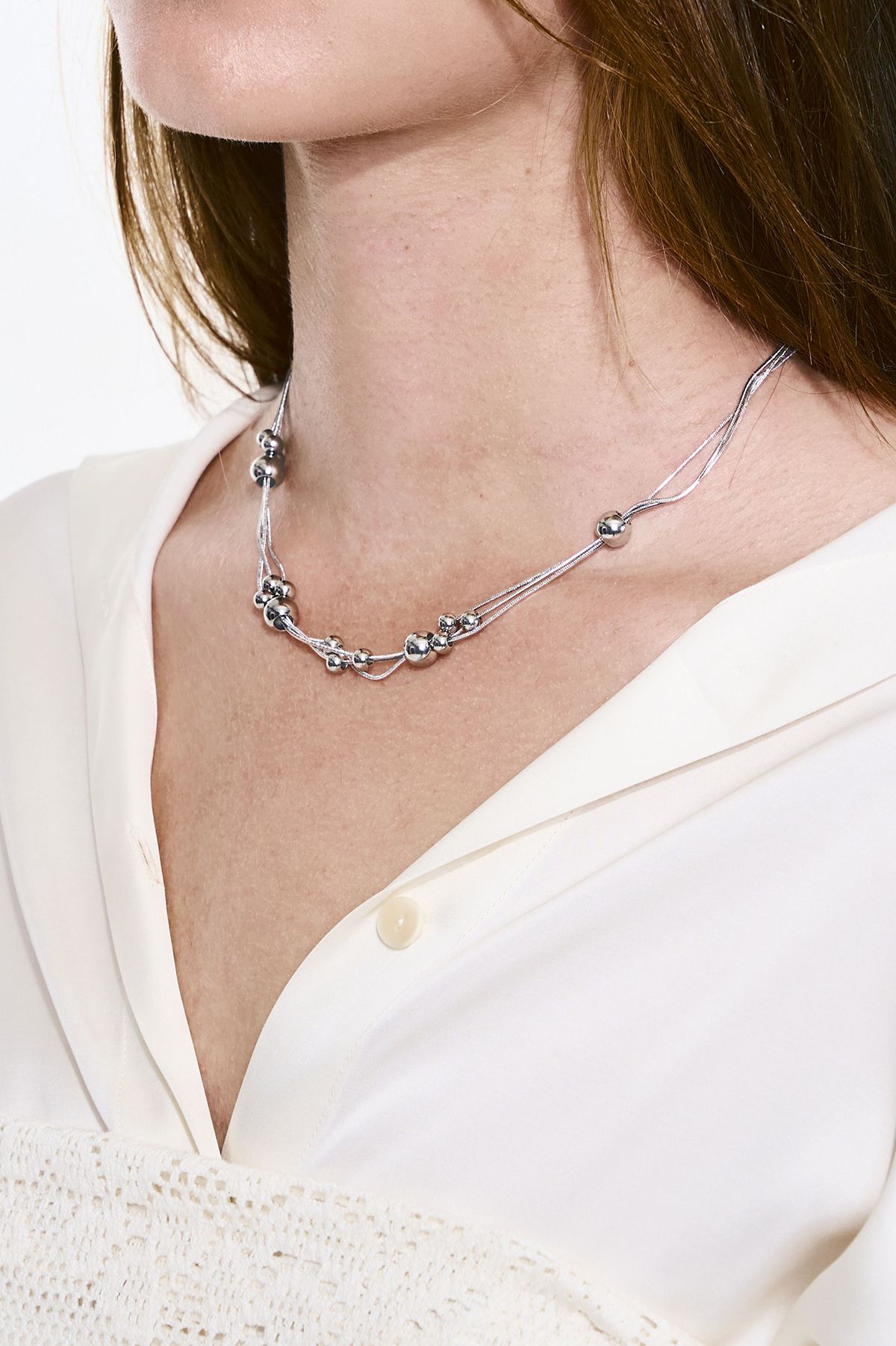센티멍(SENTIMENTS) NO.567 [SILVER] BALL MOVEMENT NECKLACE