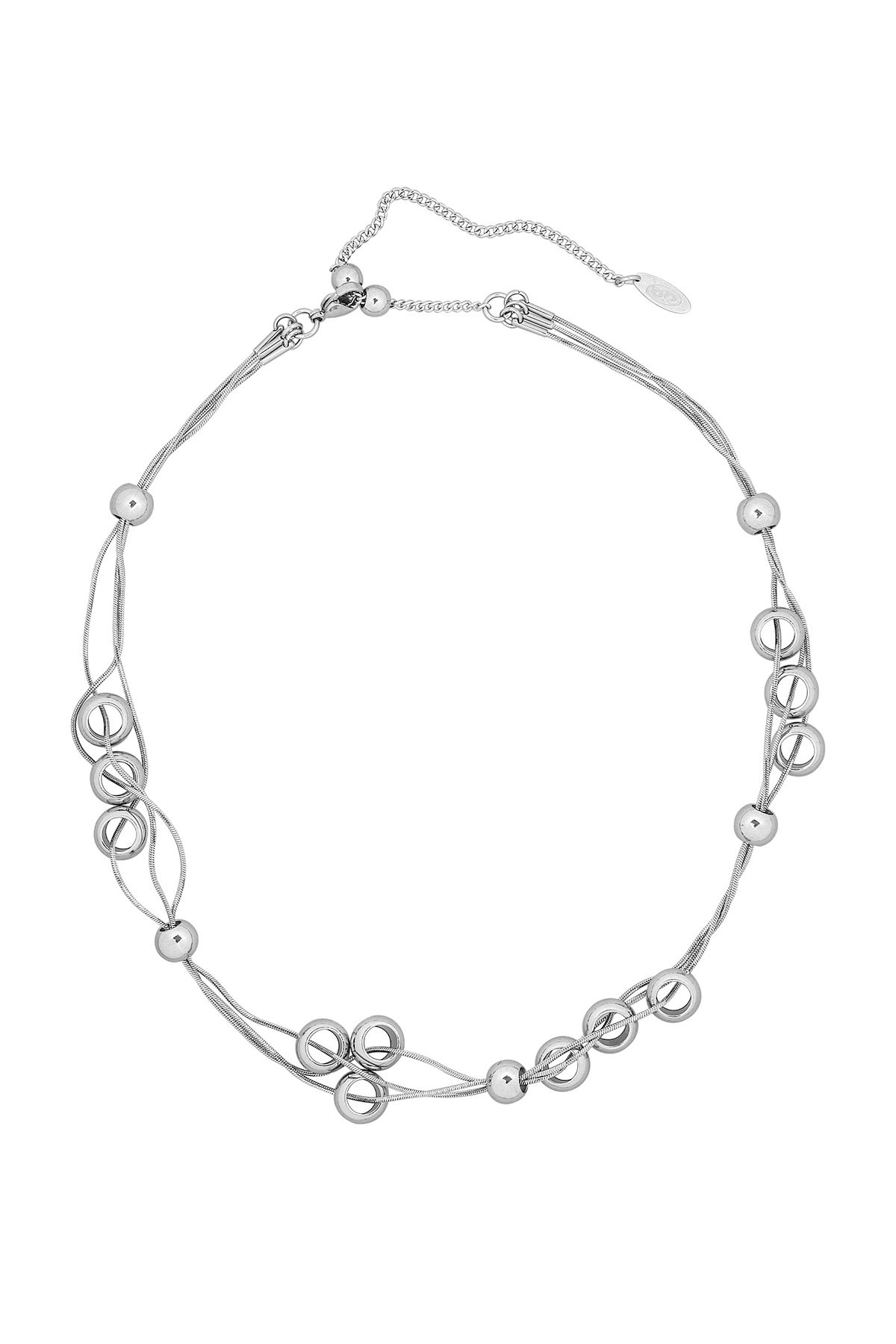 센티멍(SENTIMENTS) NO.568 [SILVER] BALL LAYERED MOVEMENT NECKLACE