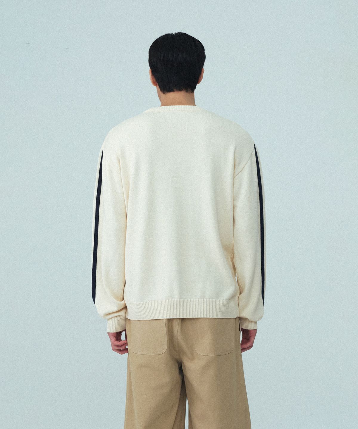 레스트앤레크레이션(REST&RECREATION) COLORATION CREW NECK KNIT - CREAM