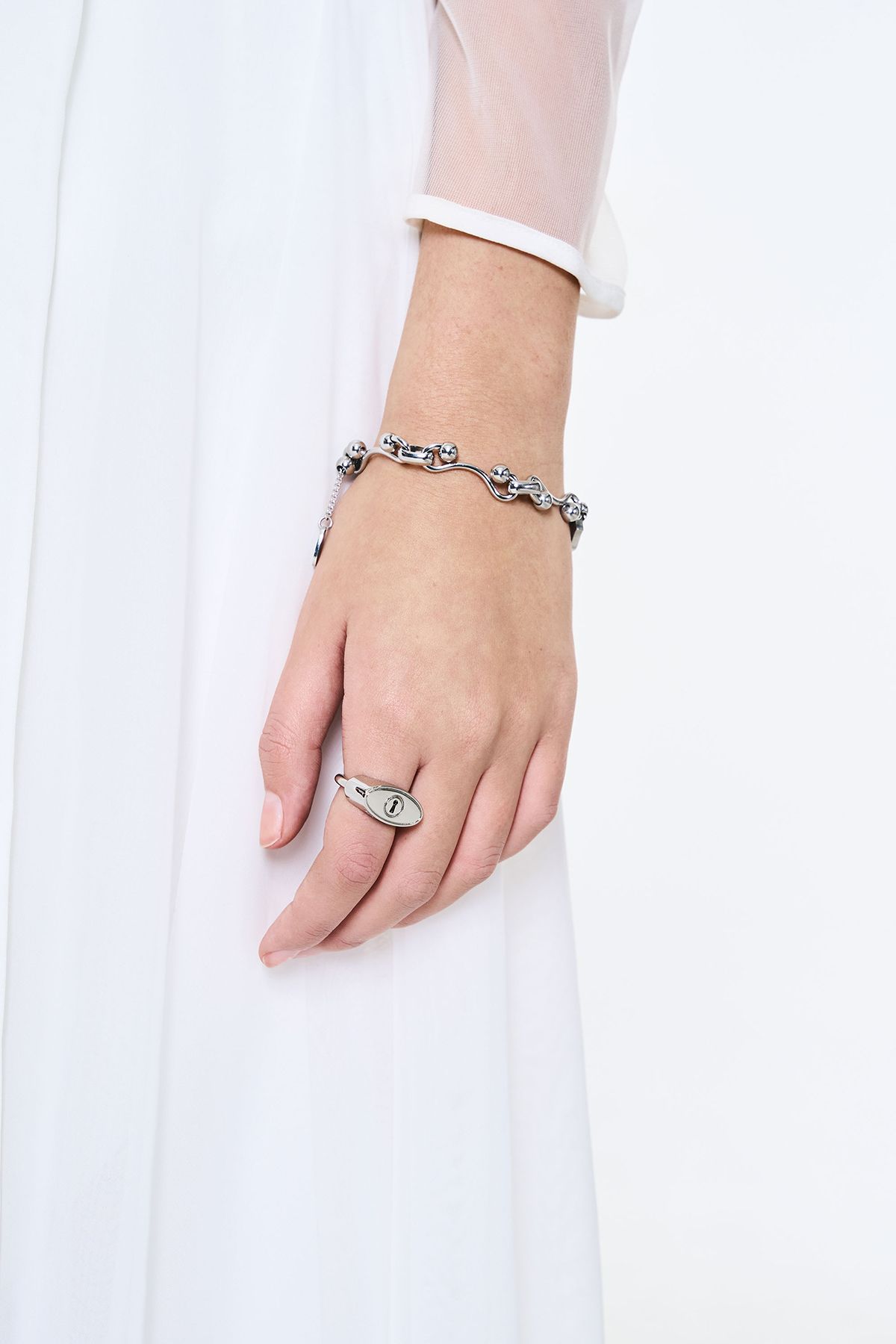 센티멍(SENTIMENTS) NO.577 [SILVER] ROUND KEY HOLE RING