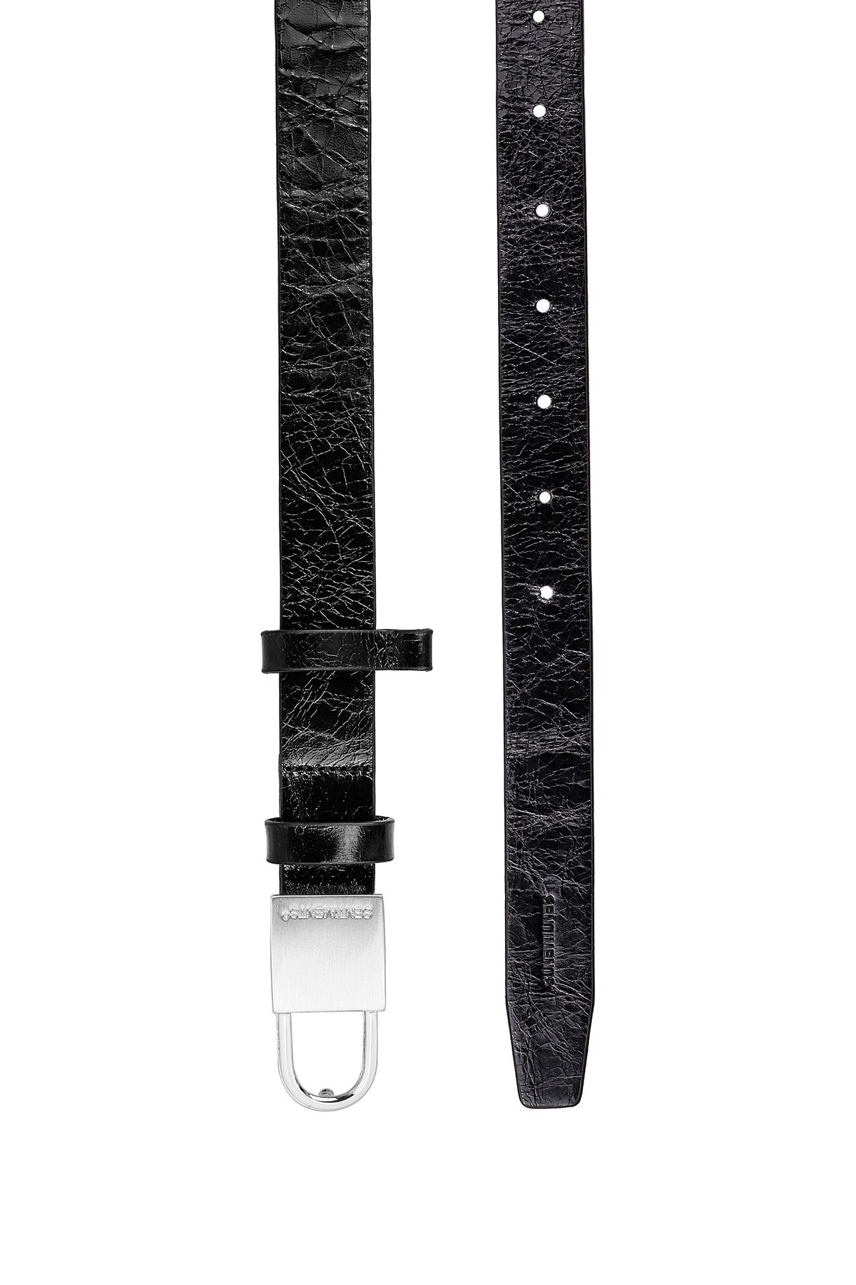 센티멍(SENTIMENTS) NO.579 [SILVER] SILVER LOCK BUCKLE LEATHER BELT