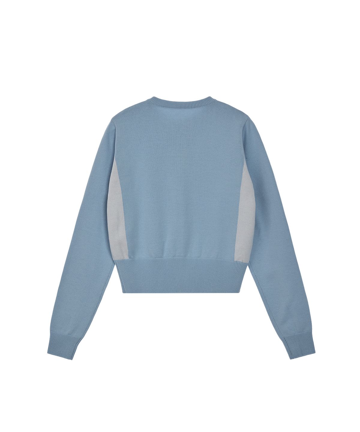 레스트앤레크레이션(REST&RECREATION) ROUND NECK KNIT ZIP-UP - SKY BLUE